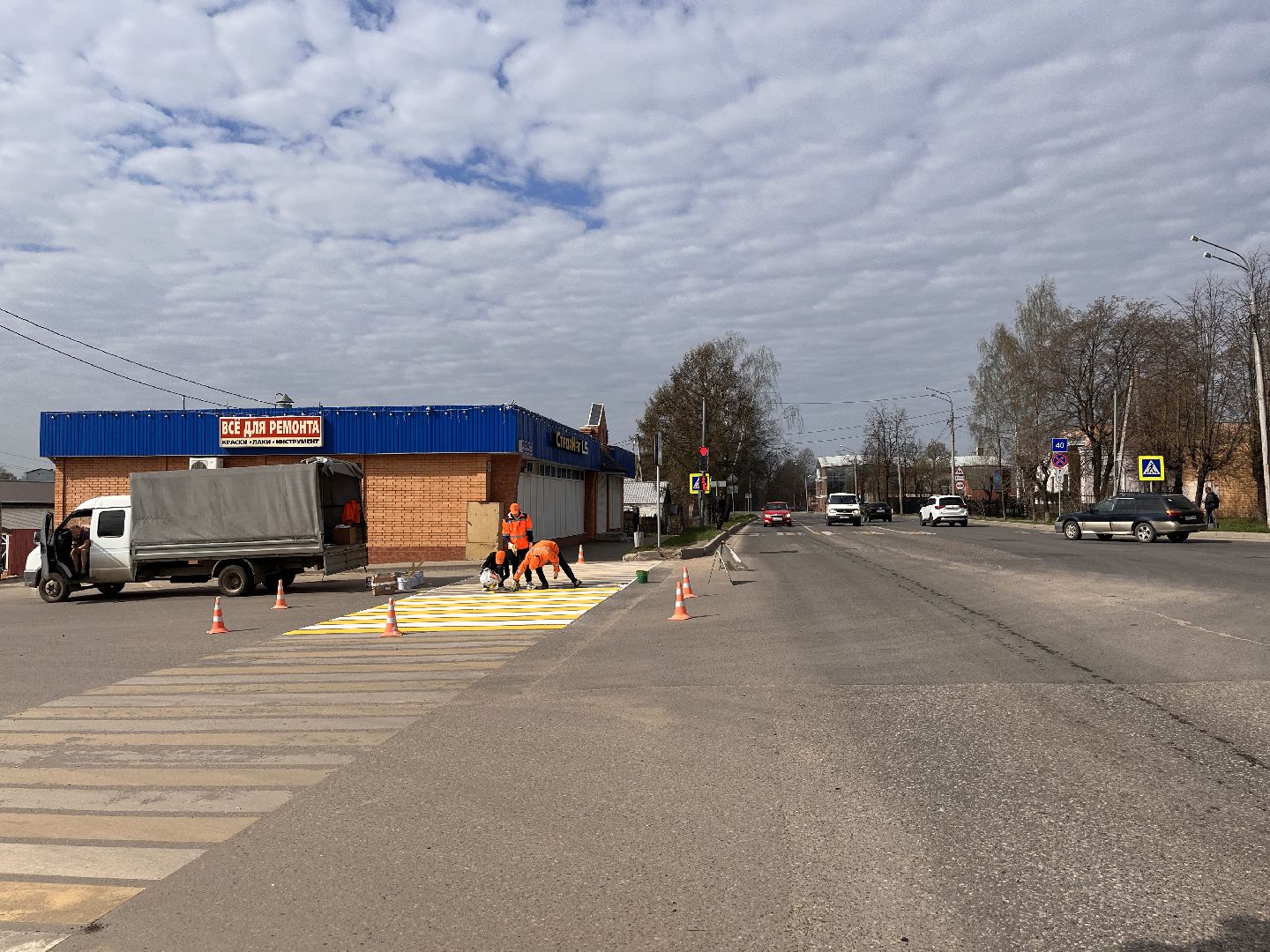 Шаховская, зебра, пешеходный переход