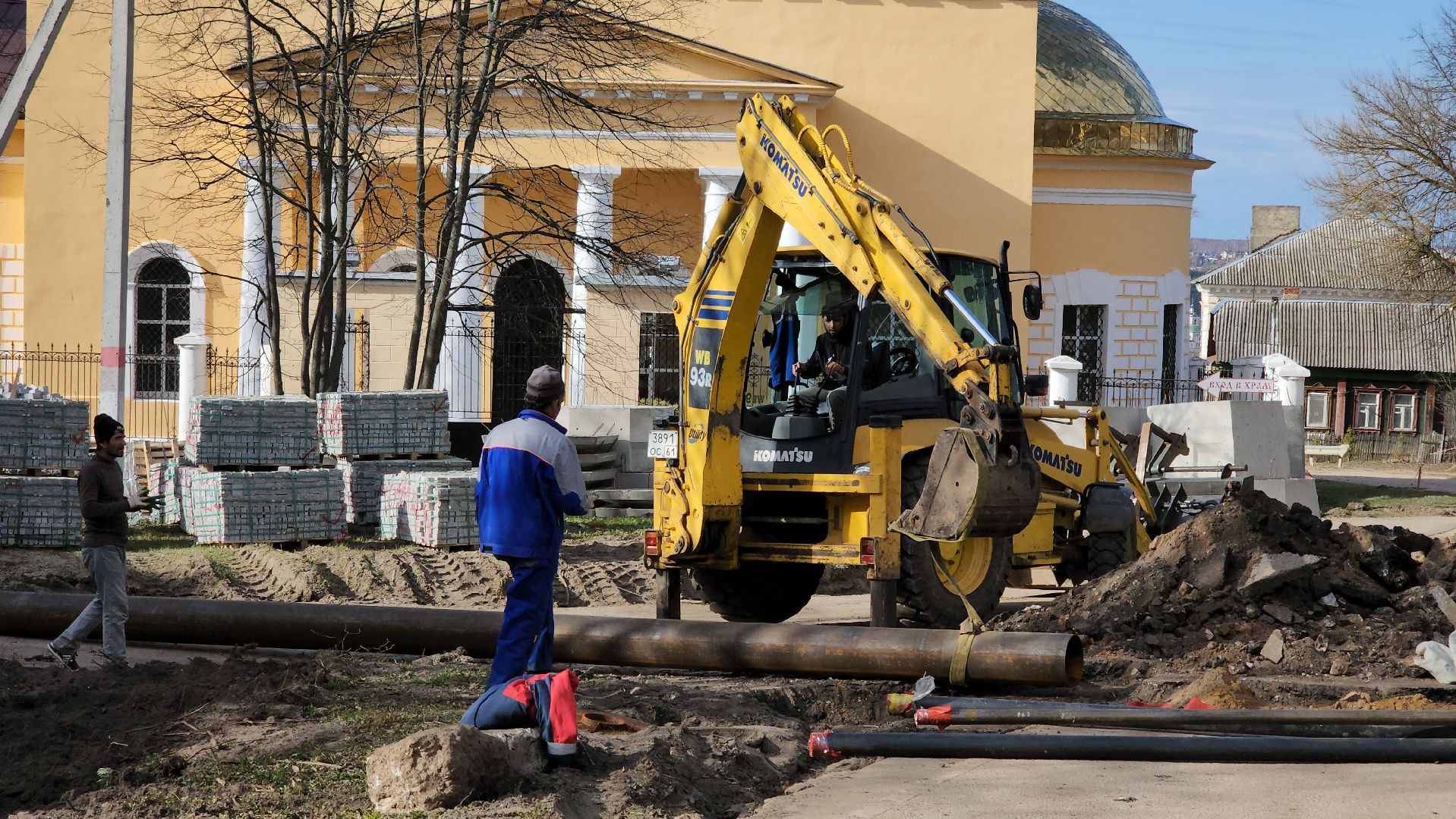 кашира, благоустройство, комфортная городская среда, строительство, историческая часть города, земляные работы,