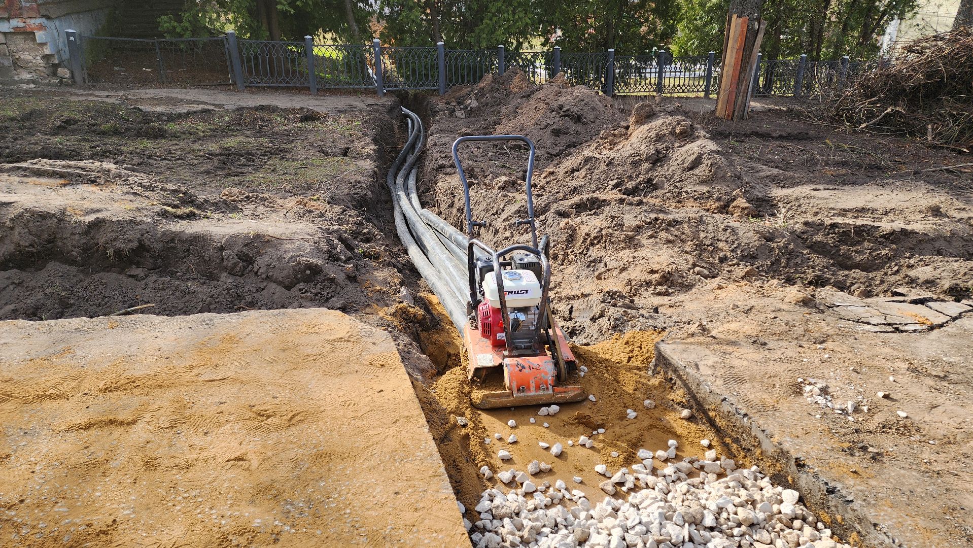 кашира, благоустройство, комфортная городская среда, строительство, историческая часть города, земляные работы,