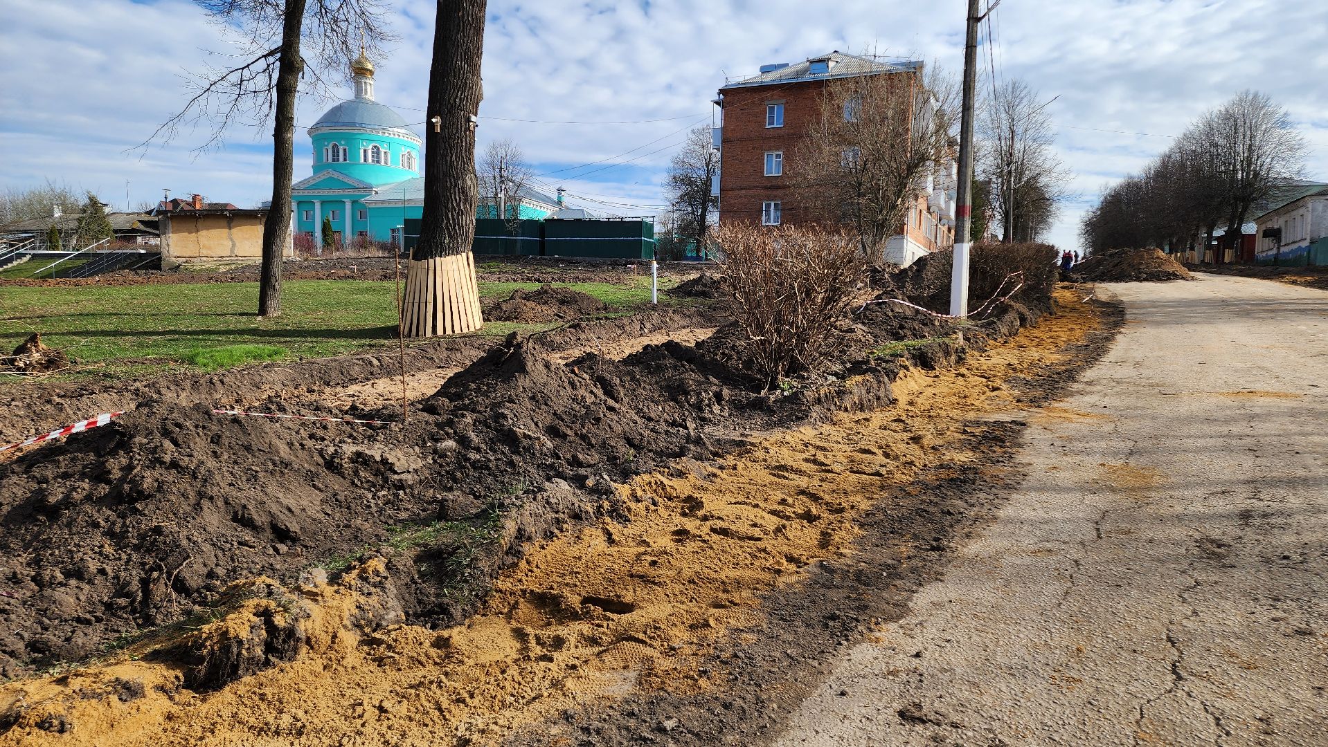 кашира, благоустройство, комфортная городская среда, строительство, историческая часть города, земляные работы,
