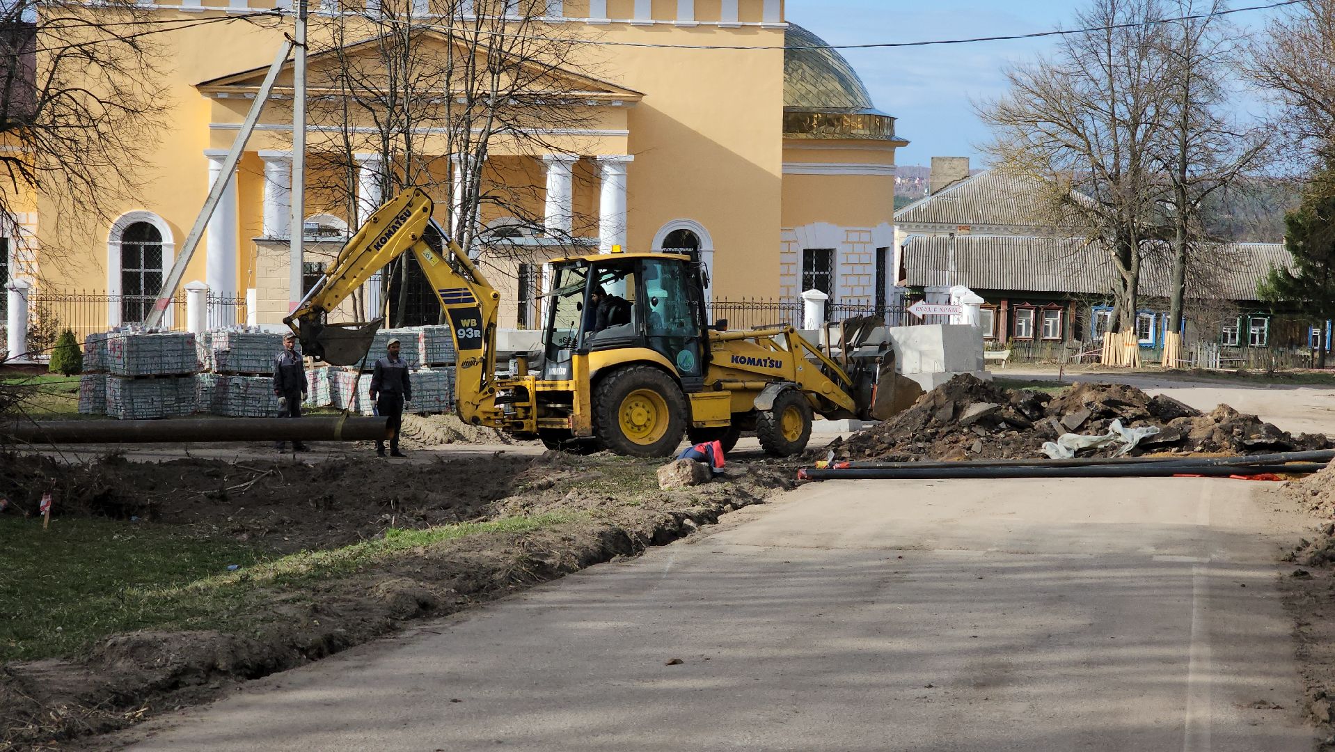 кашира, благоустройство, комфортная городская среда, строительство, историческая часть города, земляные работы,