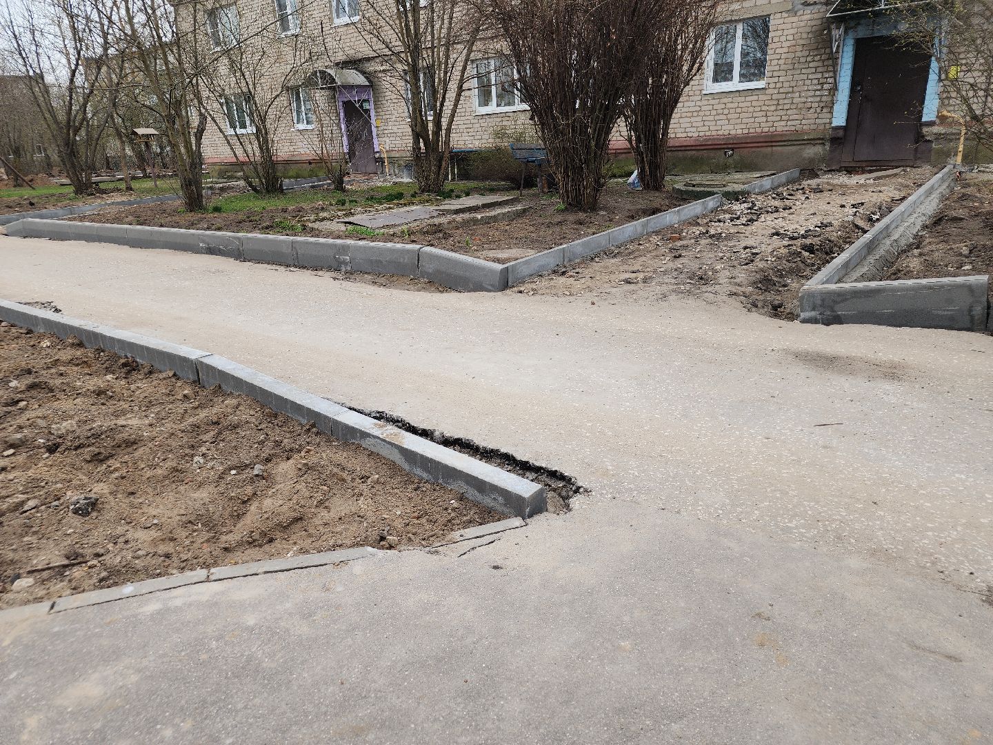 благоустройство дворов, орехово-зуевский округ, малая дубна,