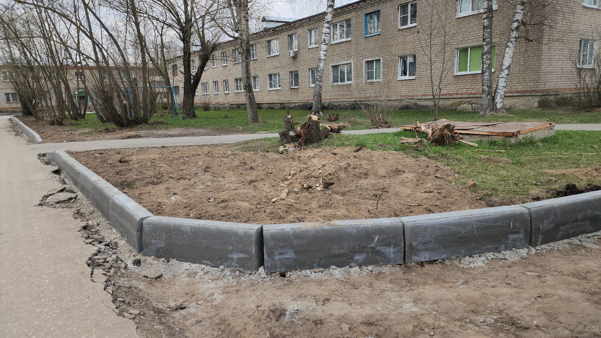 благоустройство дворов, орехово-зуевский округ, малая дубна,