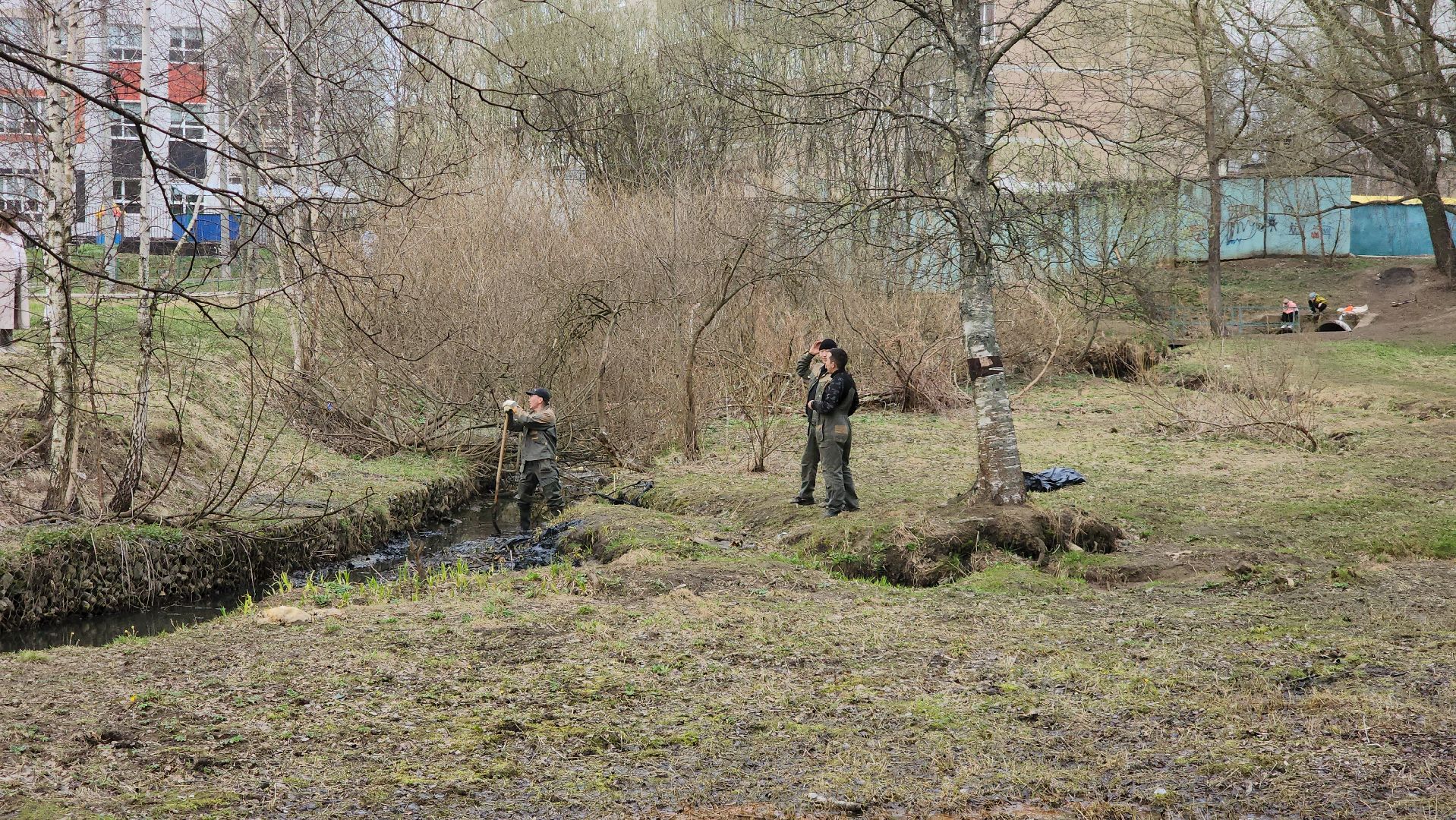 субботник, очистка водоема, Река, Лобня,
