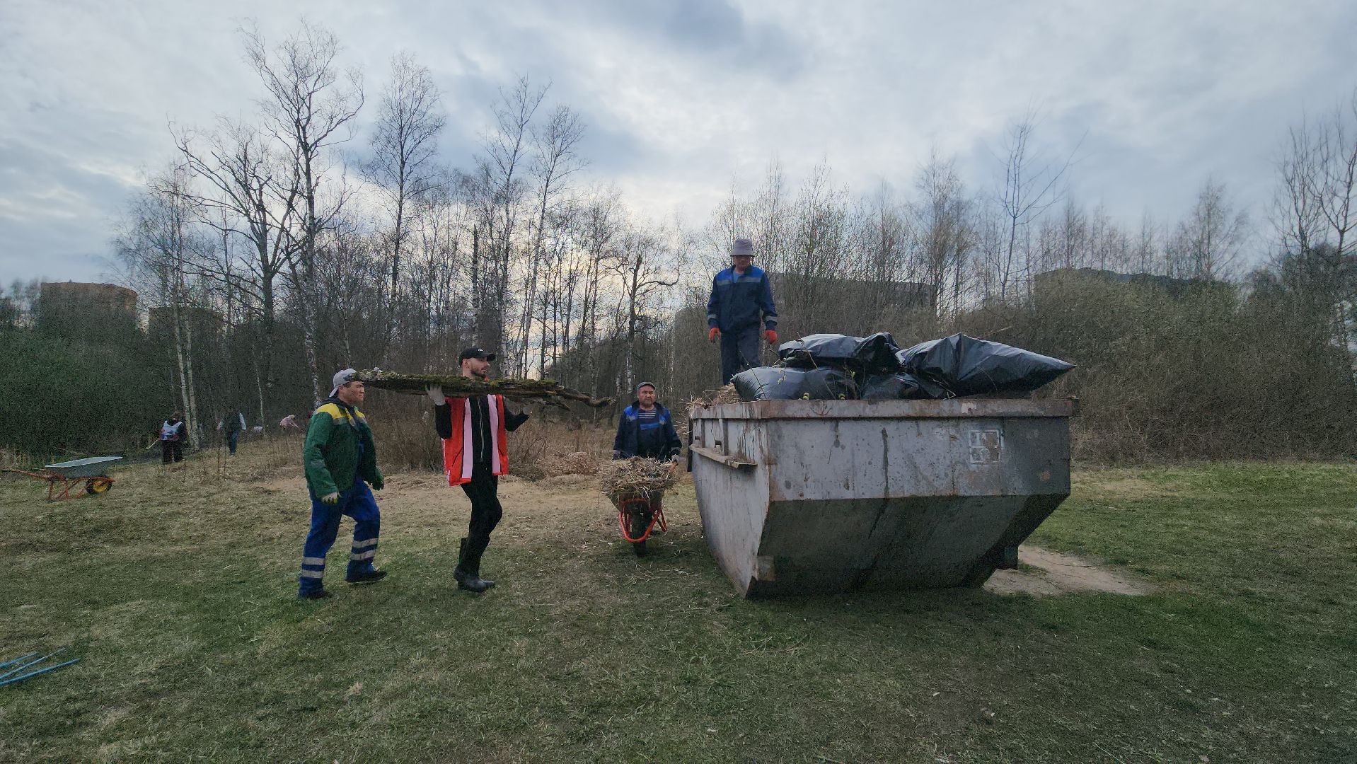субботник, очистка водоема, Река, Лобня,