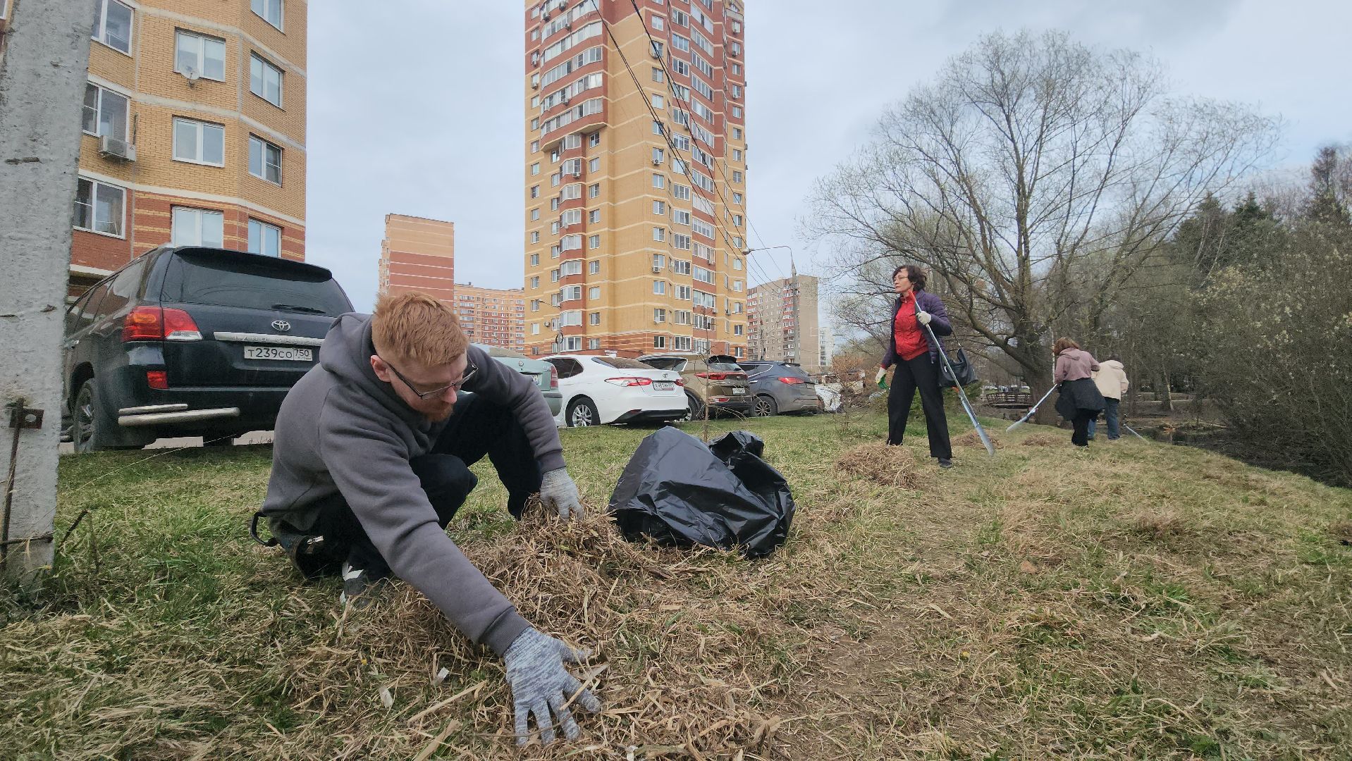 субботник, очистка водоема, Река, Лобня,