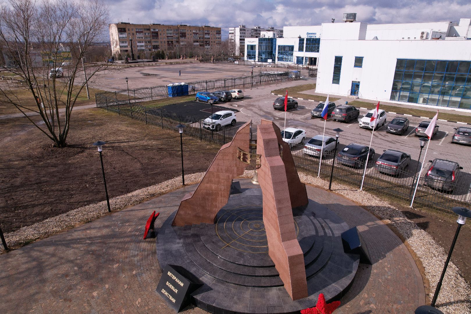 видео с коптера, памятник в можайске,