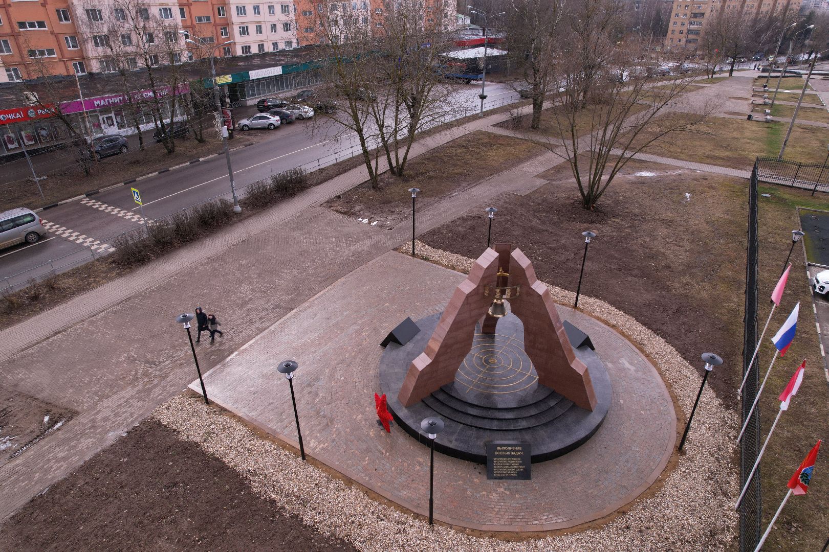 видео с коптера, памятник в можайске,