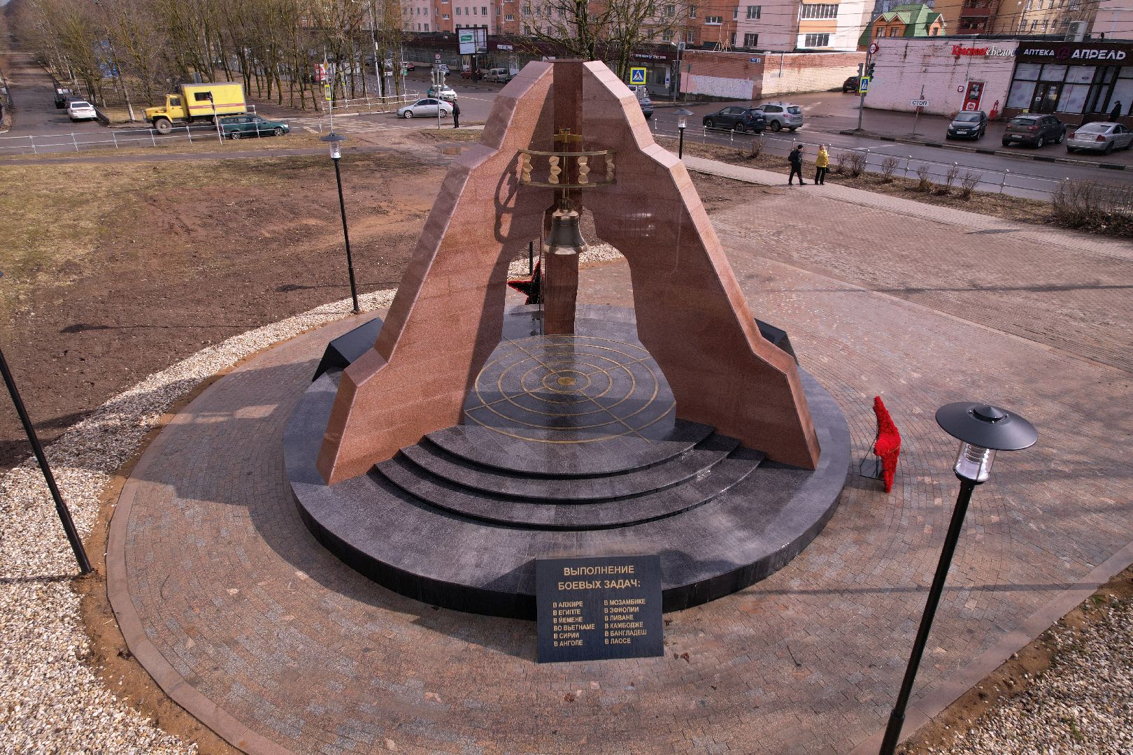 видео с коптера, памятник в можайске,