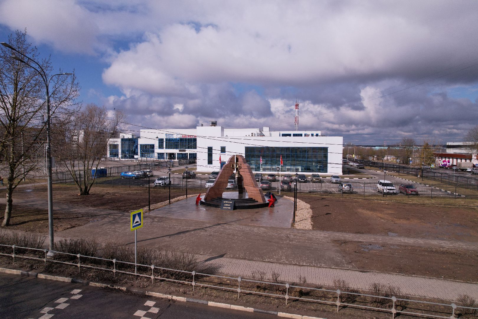 видео с коптера, памятник в можайске,