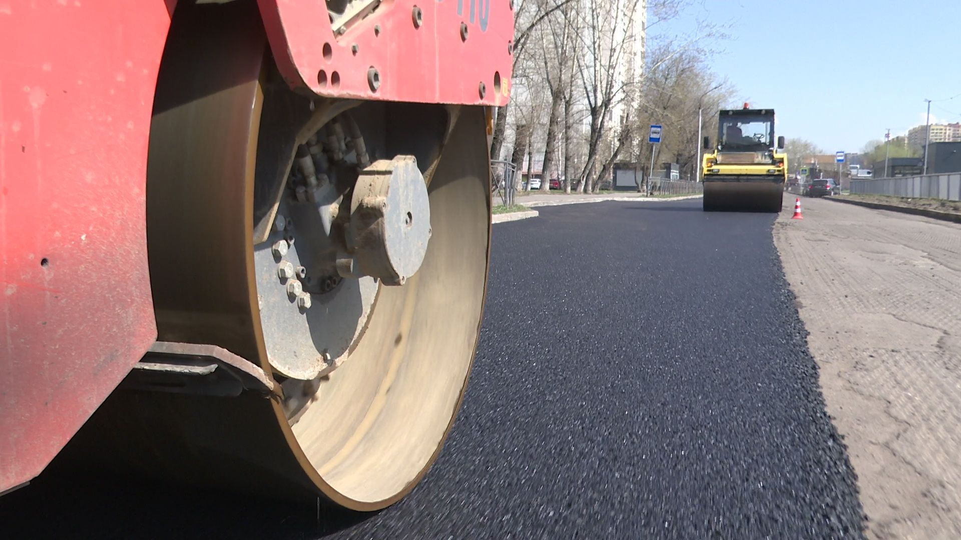 Реутов, асфальт, каток, ремонт дорог,