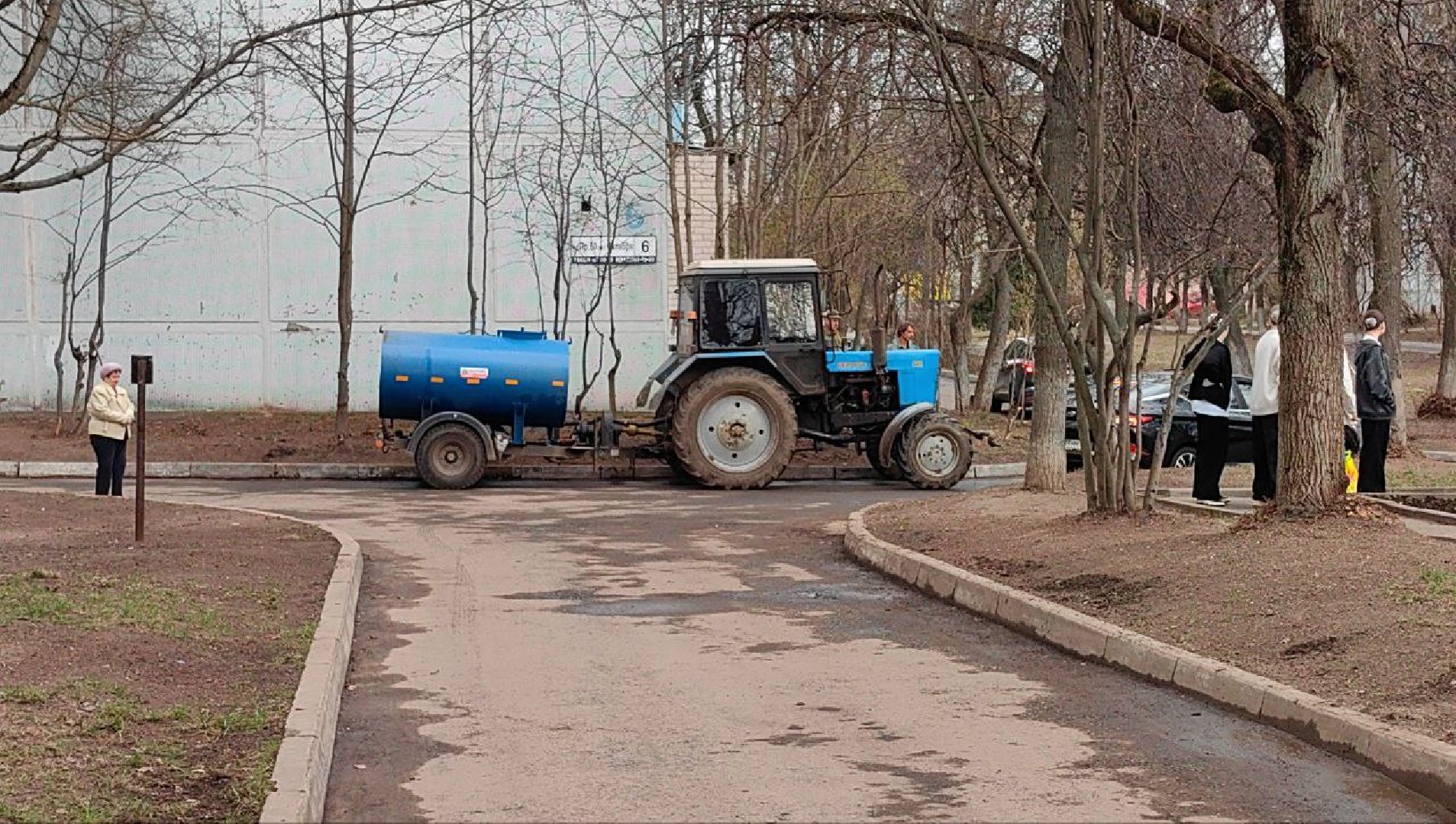 улица, уборка, субботник, дорога, техника,