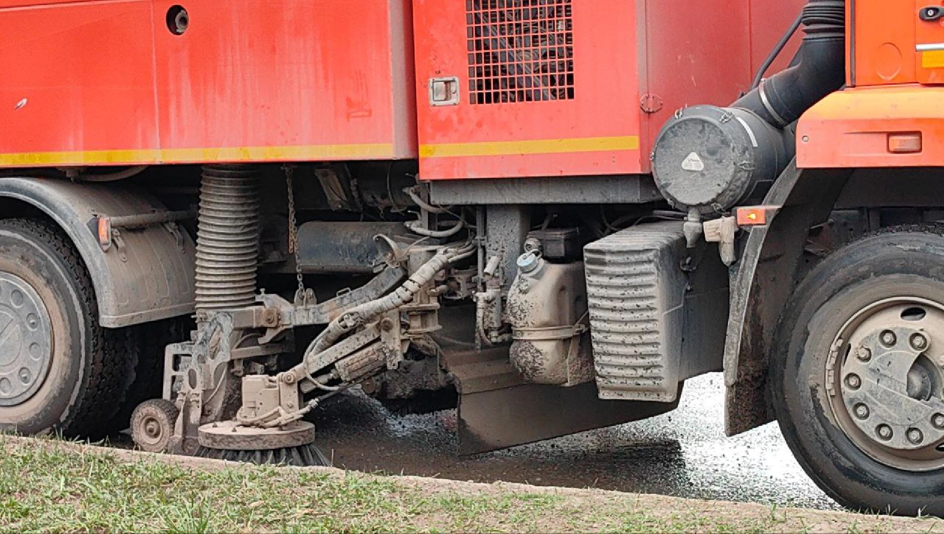 улица, уборка, субботник, дорога, техника,