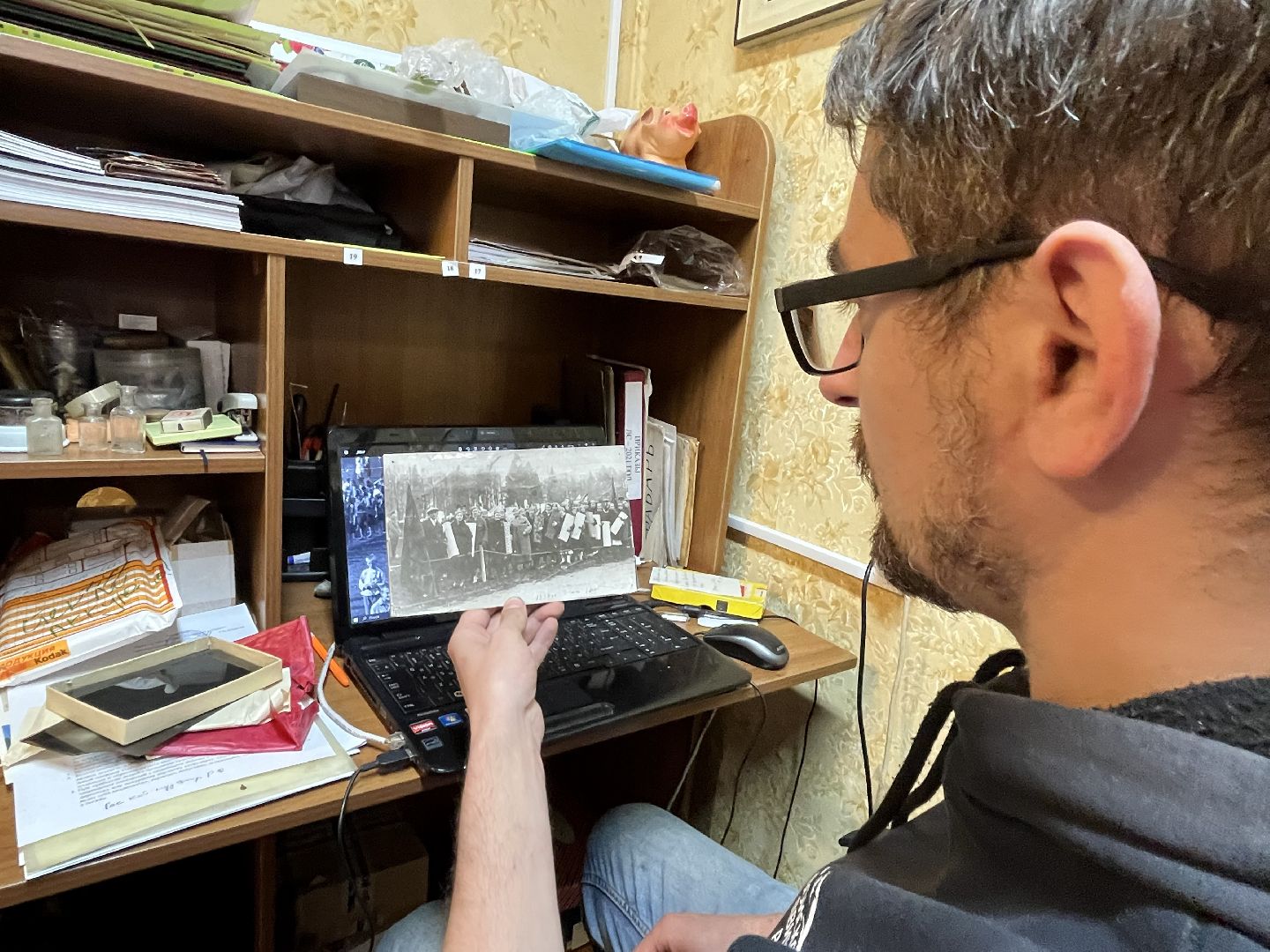 Первомай, Наро-Фоминск, Наро-Фоминский городской округ, Праздник Весны и Труда, фотопластины, архив, негатив, прядильно-ткацкая фабрика