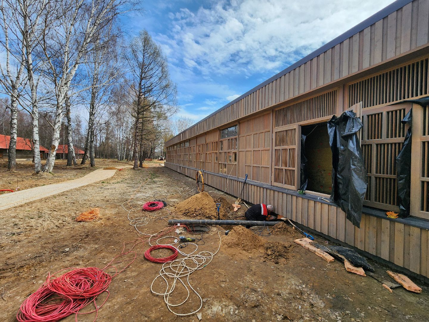 Чехов, село Мелихово, музей-заповедник, реконструкция, благоустройство, обновление, прокладка инженерных сетей, слаботочная сеть, безопасность, пожарная сигнализация, мультимедиа, видеонаблюдение, визит-центр, новый главный вход,