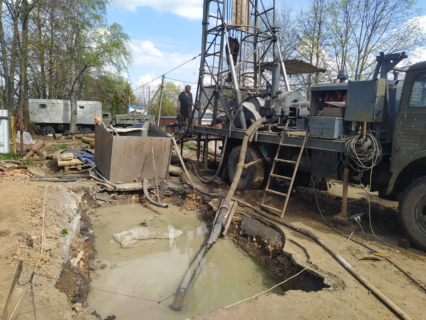 Аносино, сважина, Истра, бурение