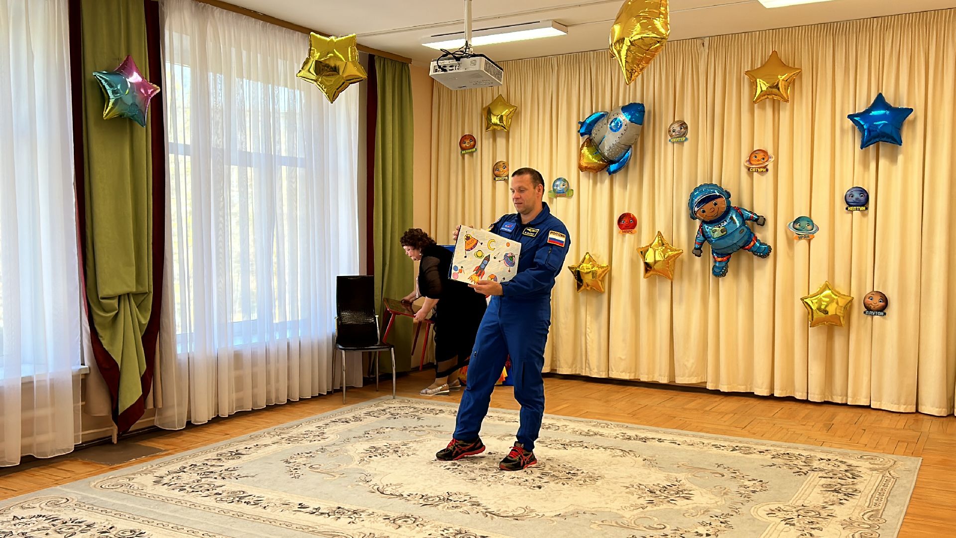 Детский сад, космонавт, благоустройство, акция, космос