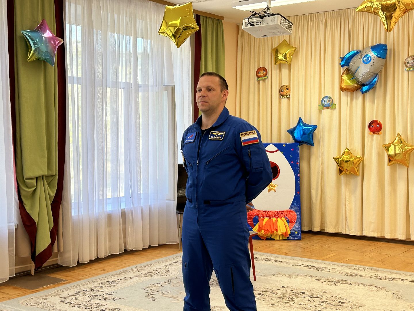 Детский сад, космонавт, благоустройство, акция, космос