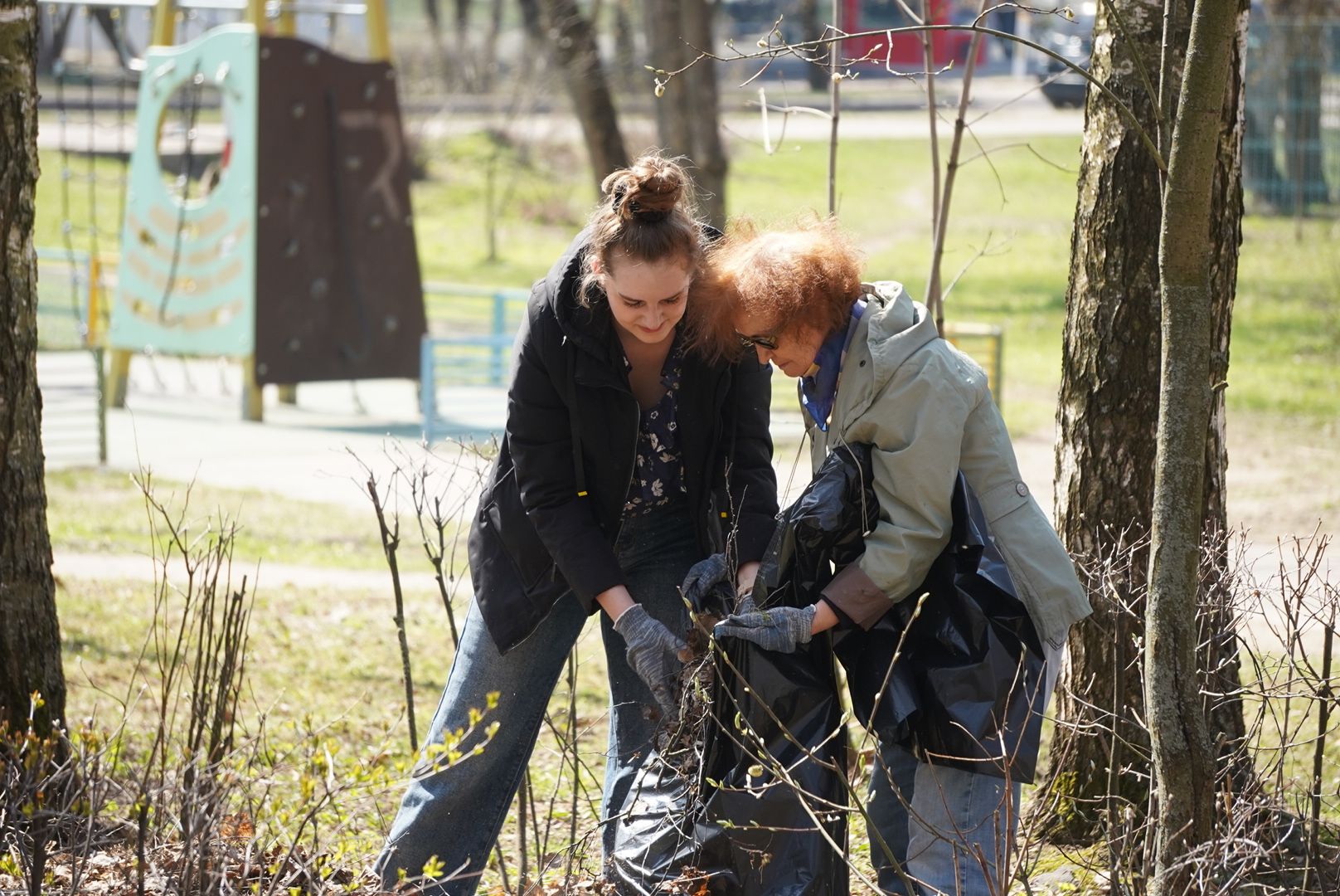 павловский  посад, парк победы, уборка,