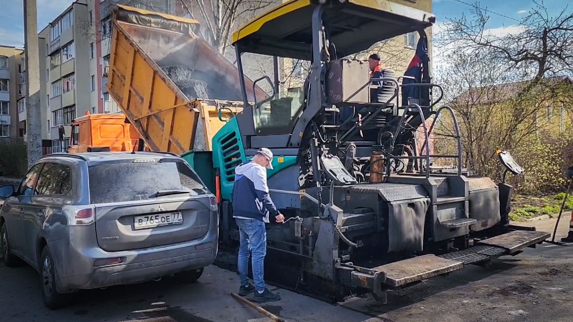 бронницы, ремонт дороги , укладка асфальта,