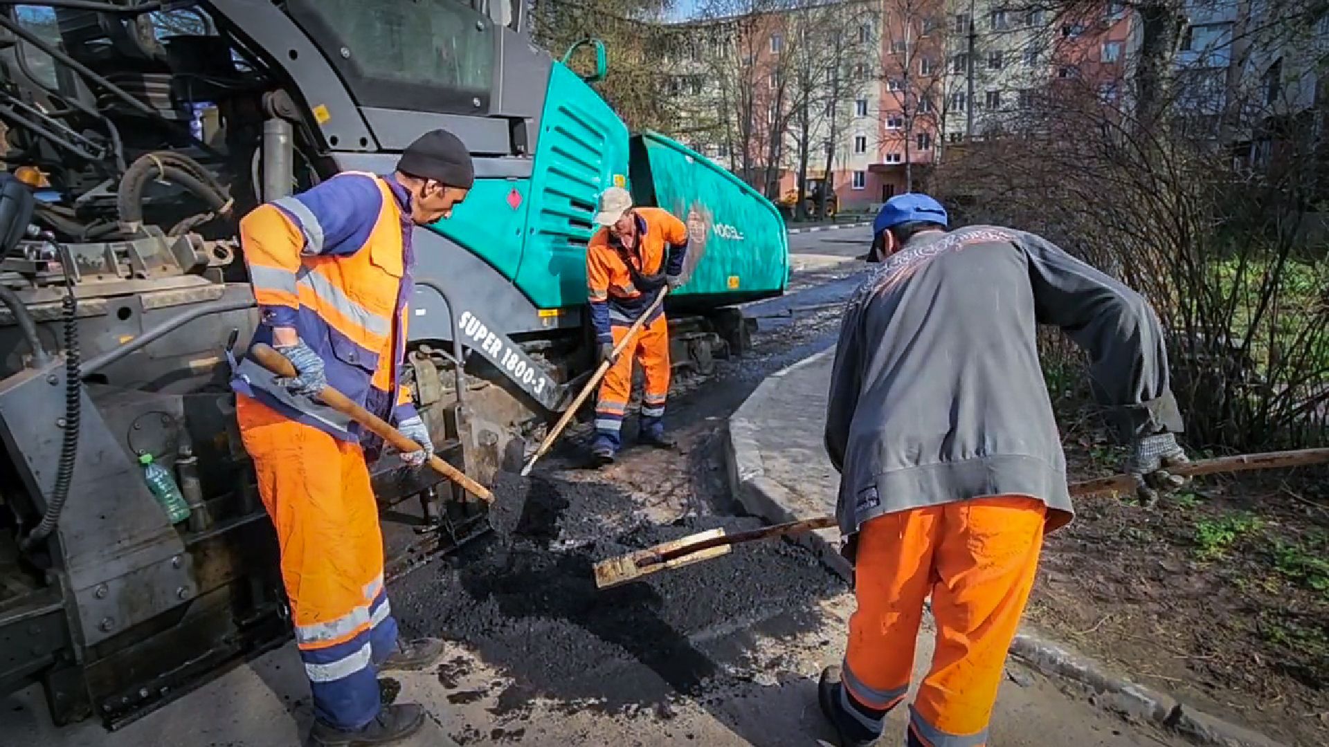 бронницы, ремонт дороги , укладка асфальта,