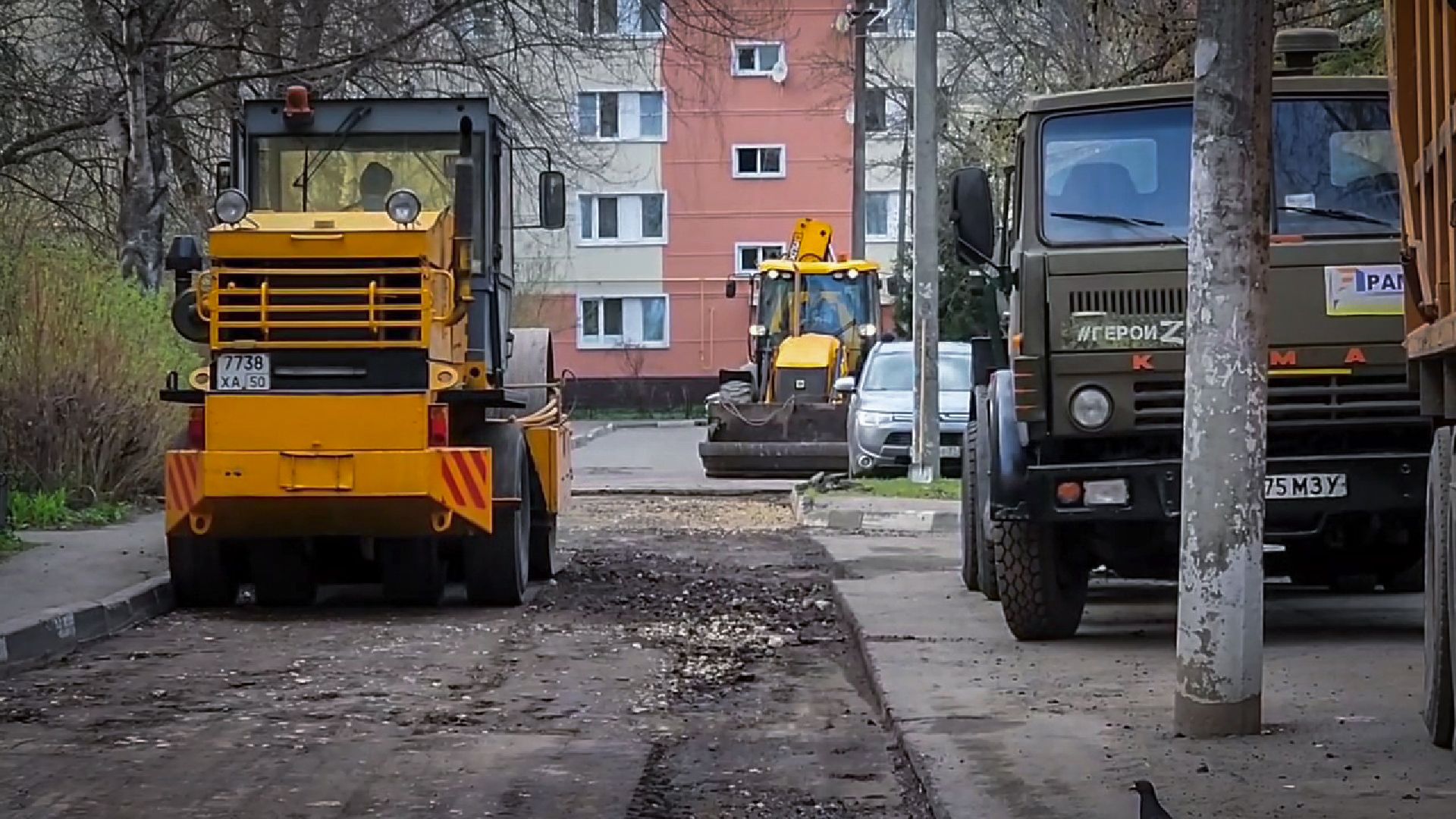 бронницы, ремонт дороги , укладка асфальта,