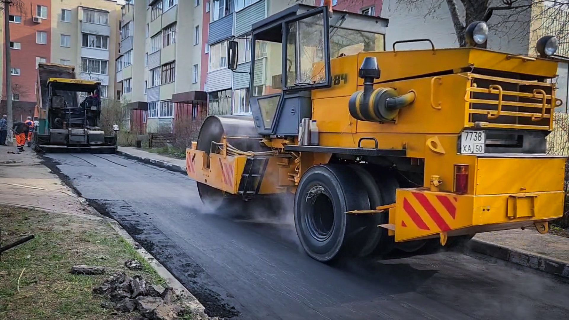 бронницы, ремонт дороги , укладка асфальта,