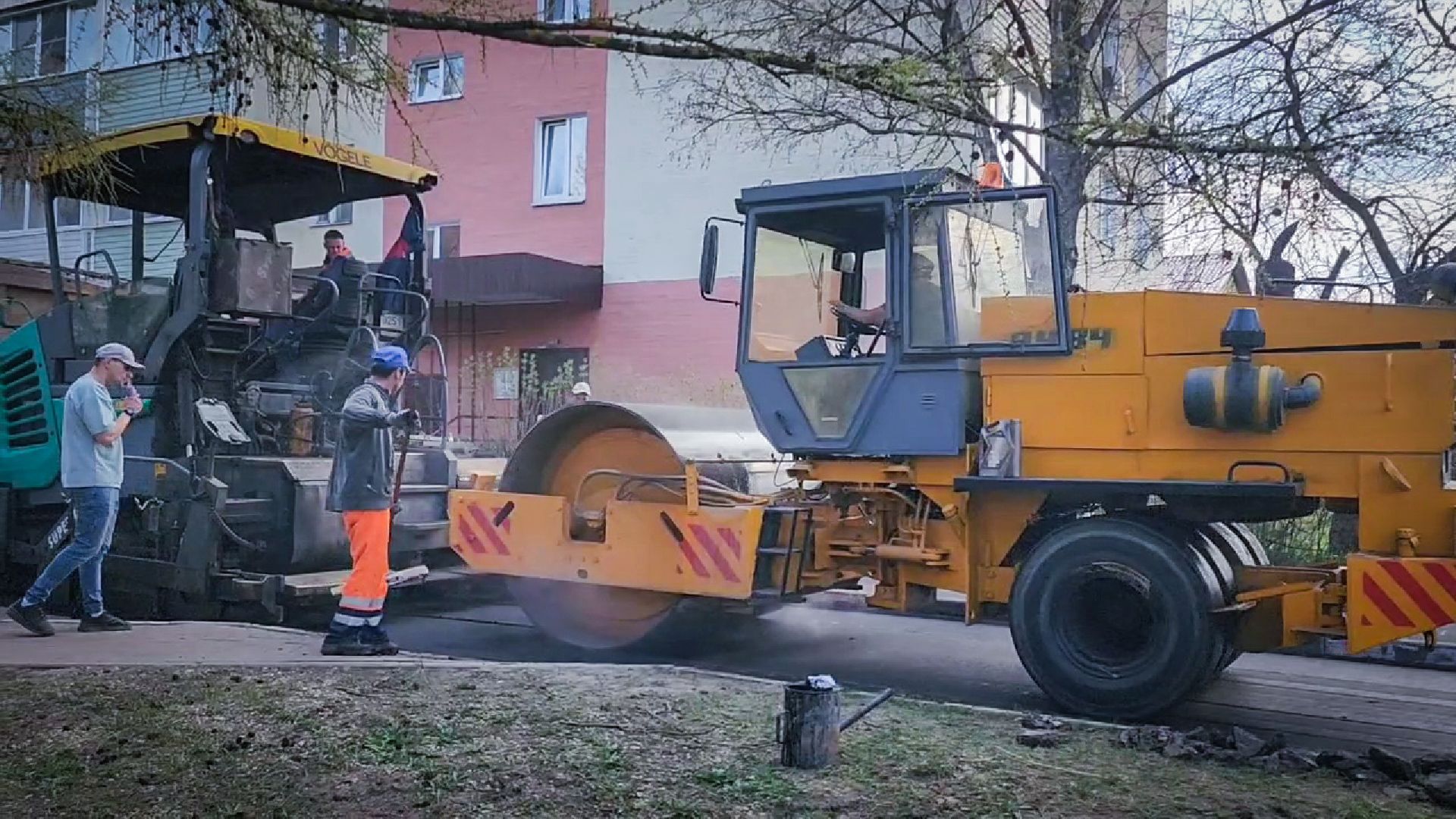 бронницы, ремонт дороги , укладка асфальта,