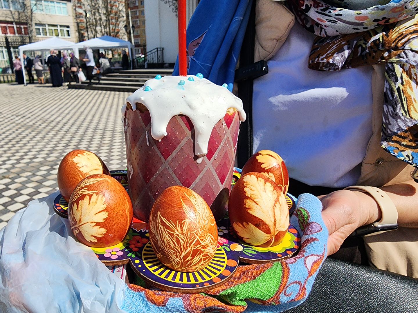 фрязино, пасха, пасхальные яйца, освящение куличей, храм,