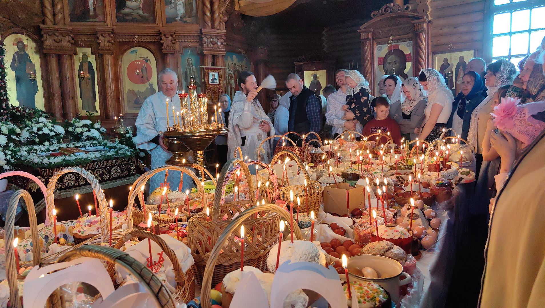 куличи, пасха, яйца, храм,