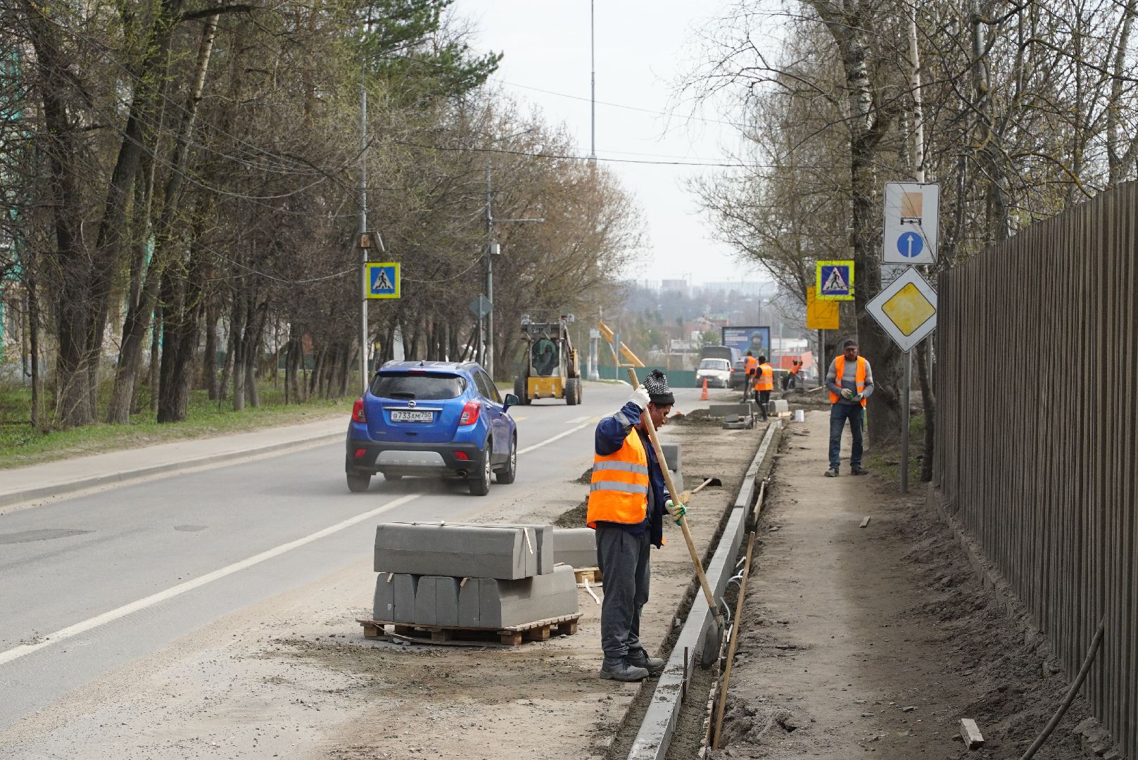 бордюр, дорога, ремонт,