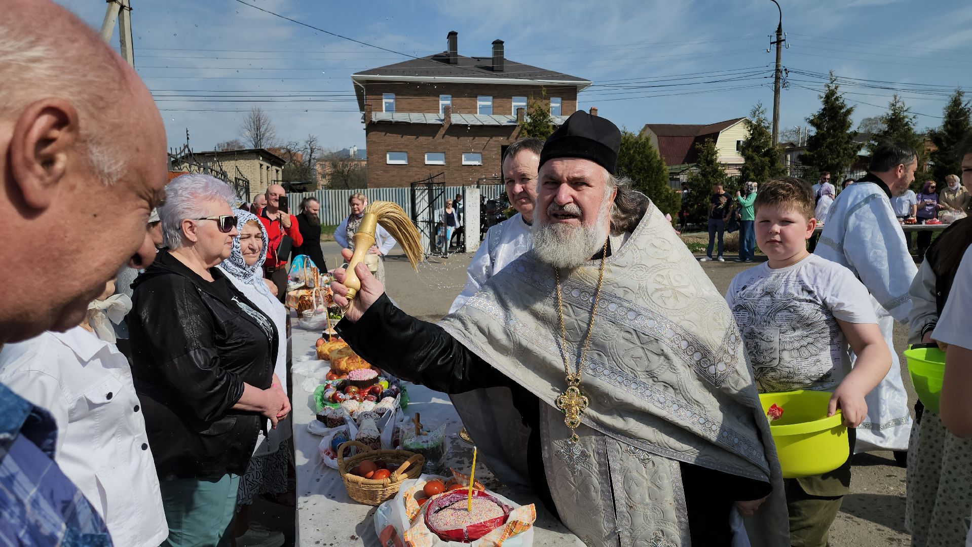 кашира, пасха , храм, праздник, великая суббота, освящение куличей,