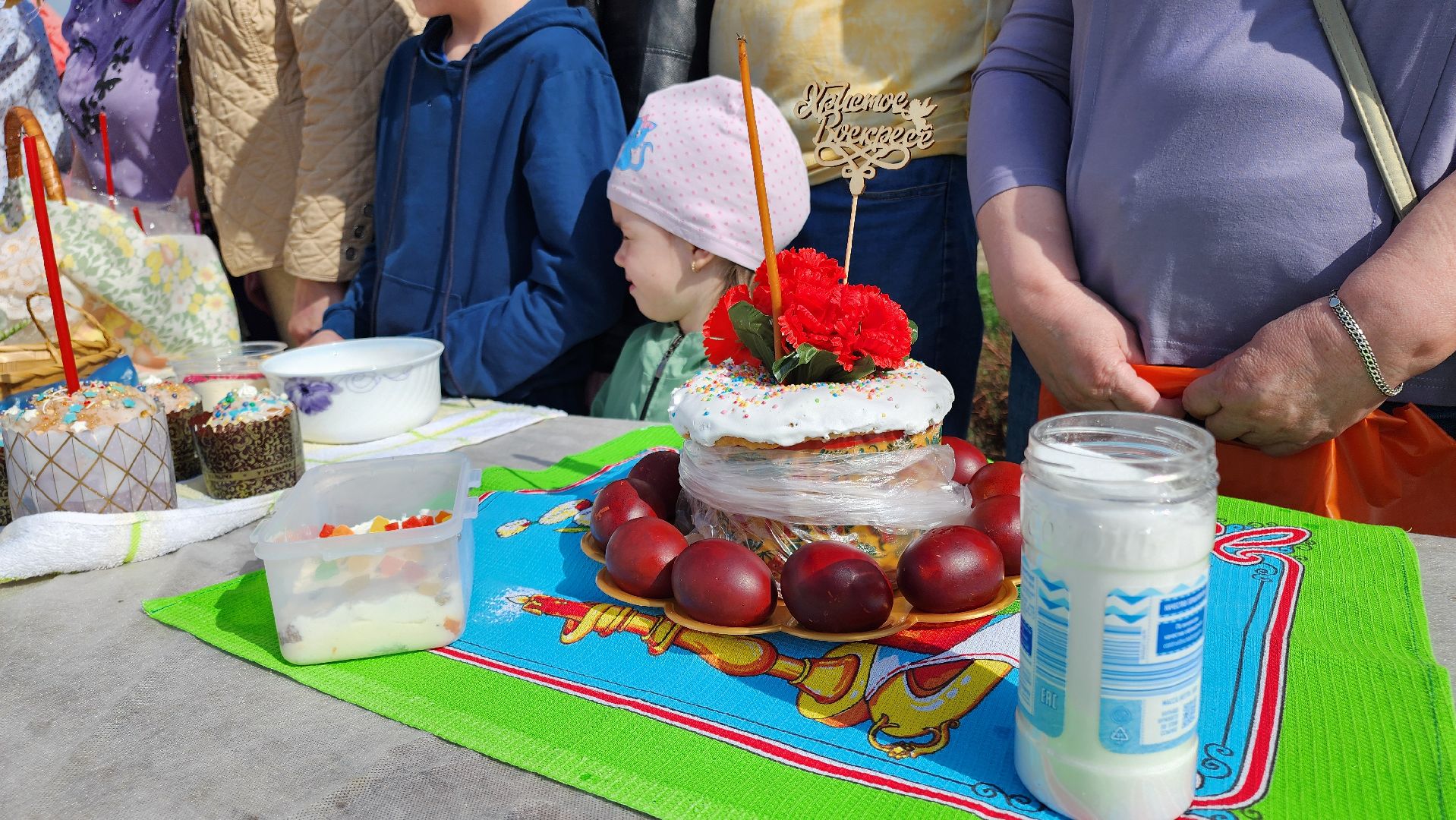 кашира, пасха , храм, праздник, великая суббота, освящение куличей,