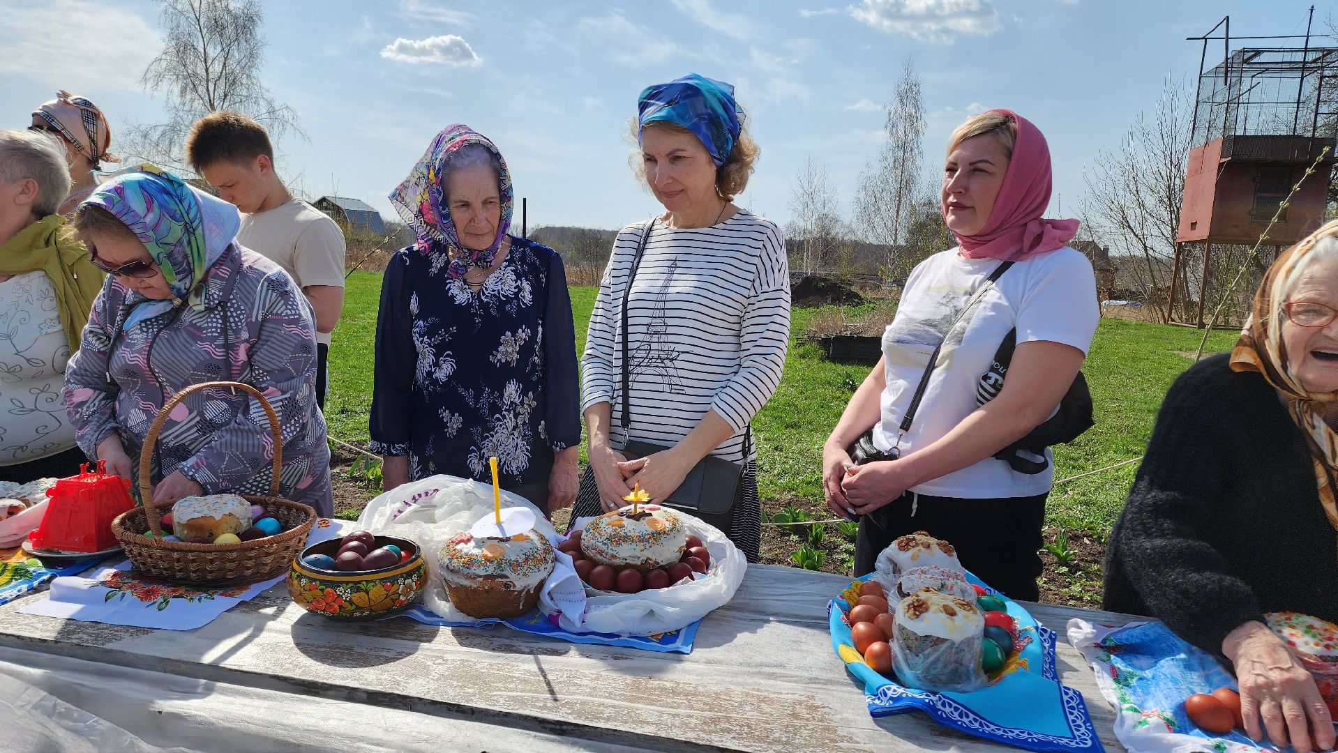 кашира, пасха , храм, праздник, великая суббота, освящение куличей,