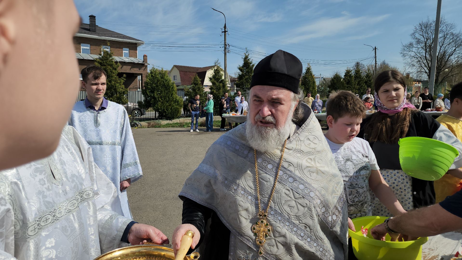 кашира, пасха , храм, праздник, великая суббота, освящение куличей,