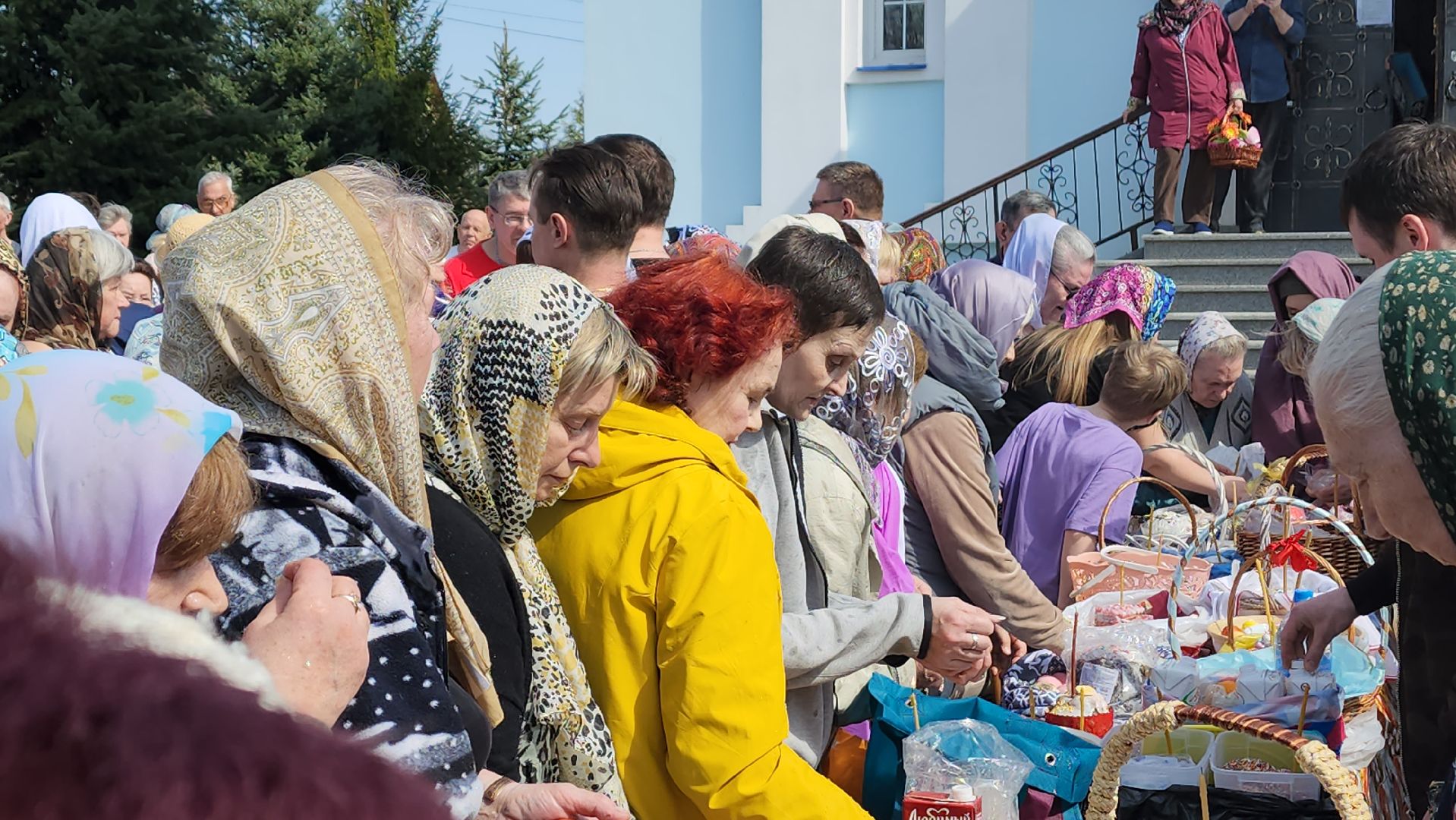 пушкино, храм, пасха, освящение куличей, христианский праздник, христос воскрес,