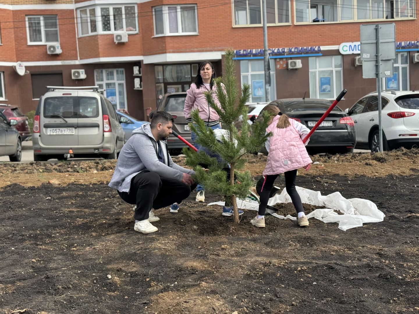 высадка деревьев, ленинский городской округ, субботник,