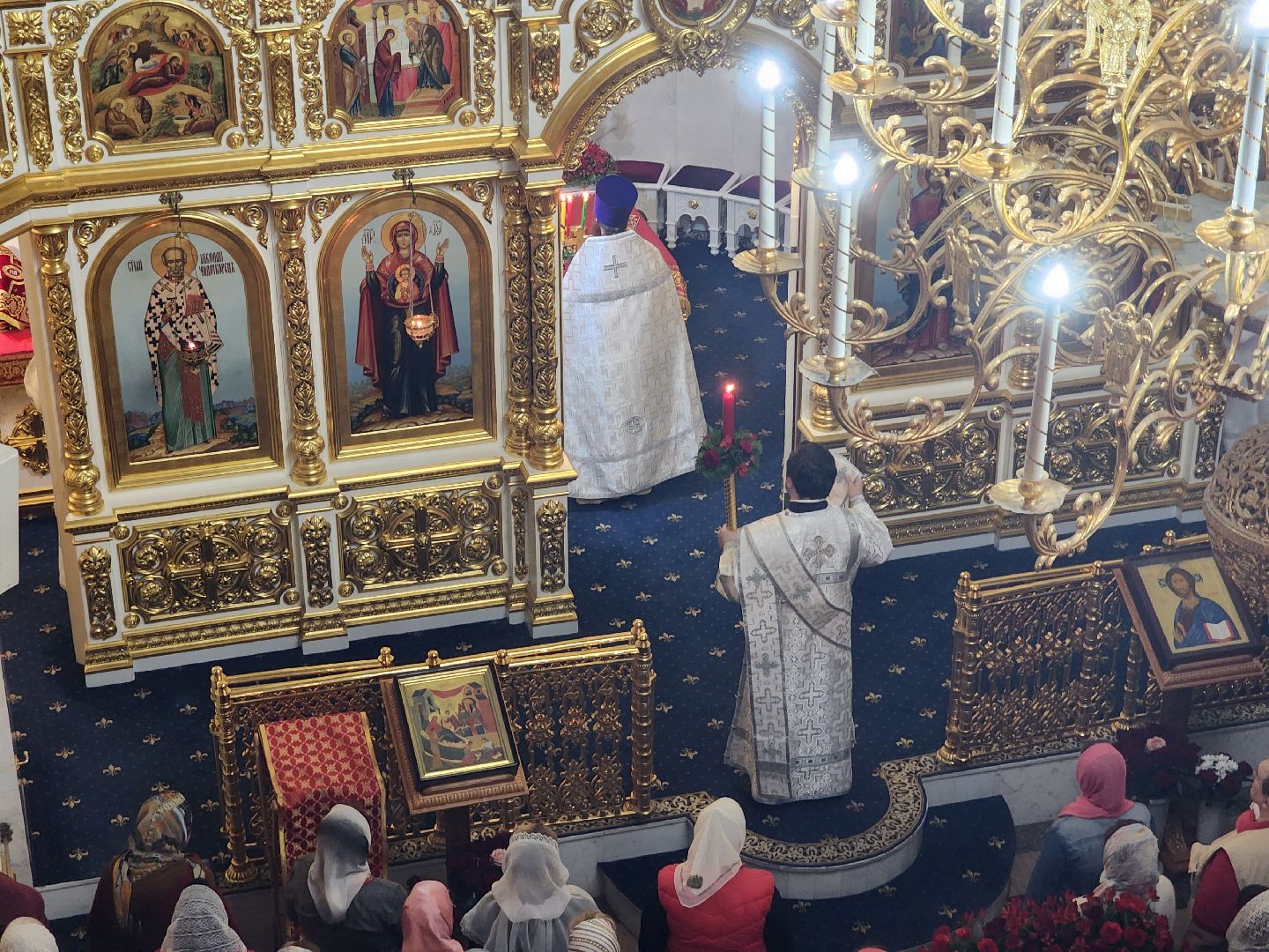 королёв, светлое христово воскресенье , храм рождества пресвятой богородицы,  пасхальная служба в королеве,