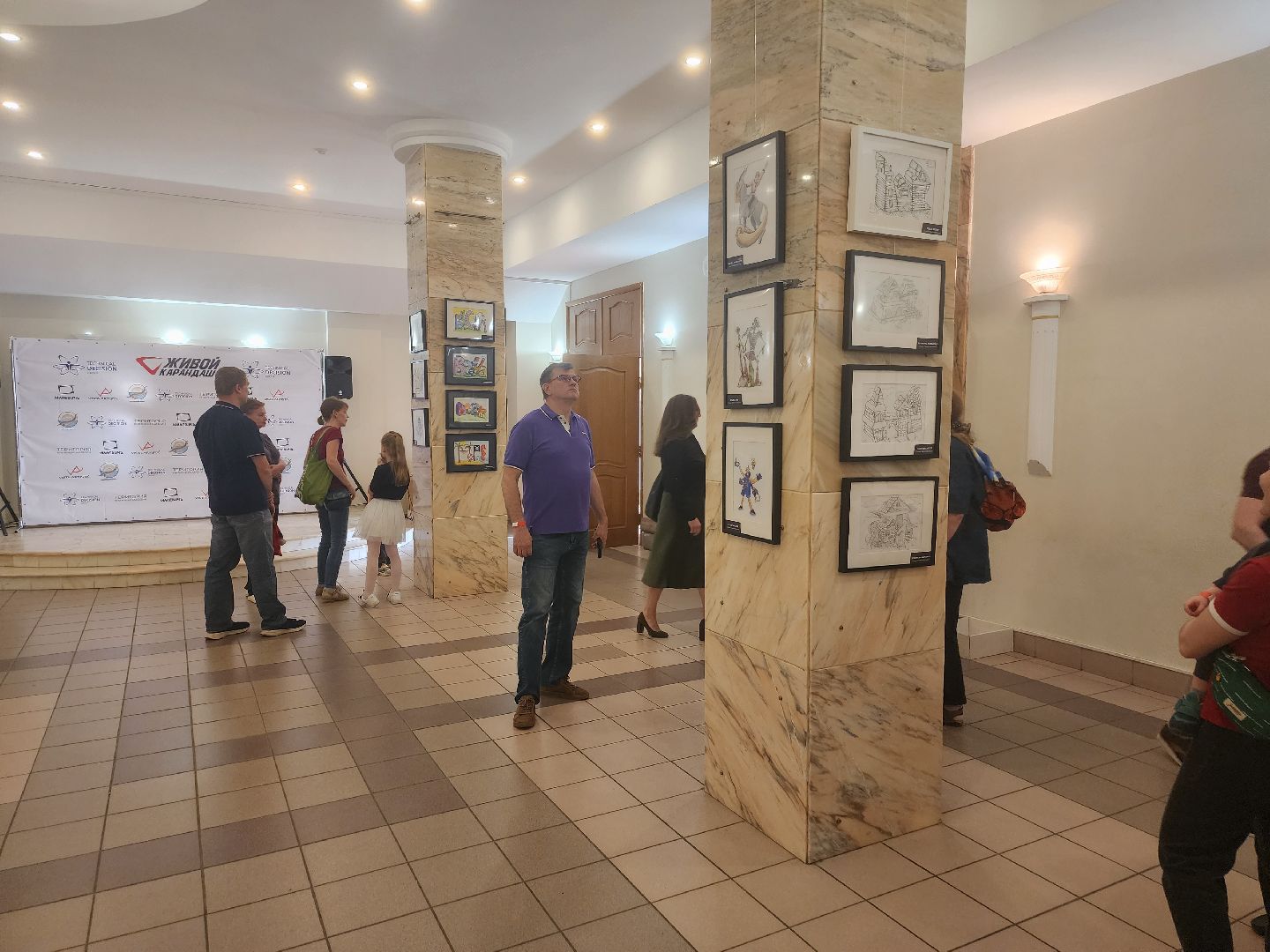 долгопрудный, дк вперед, юные художники, живой карандаш,