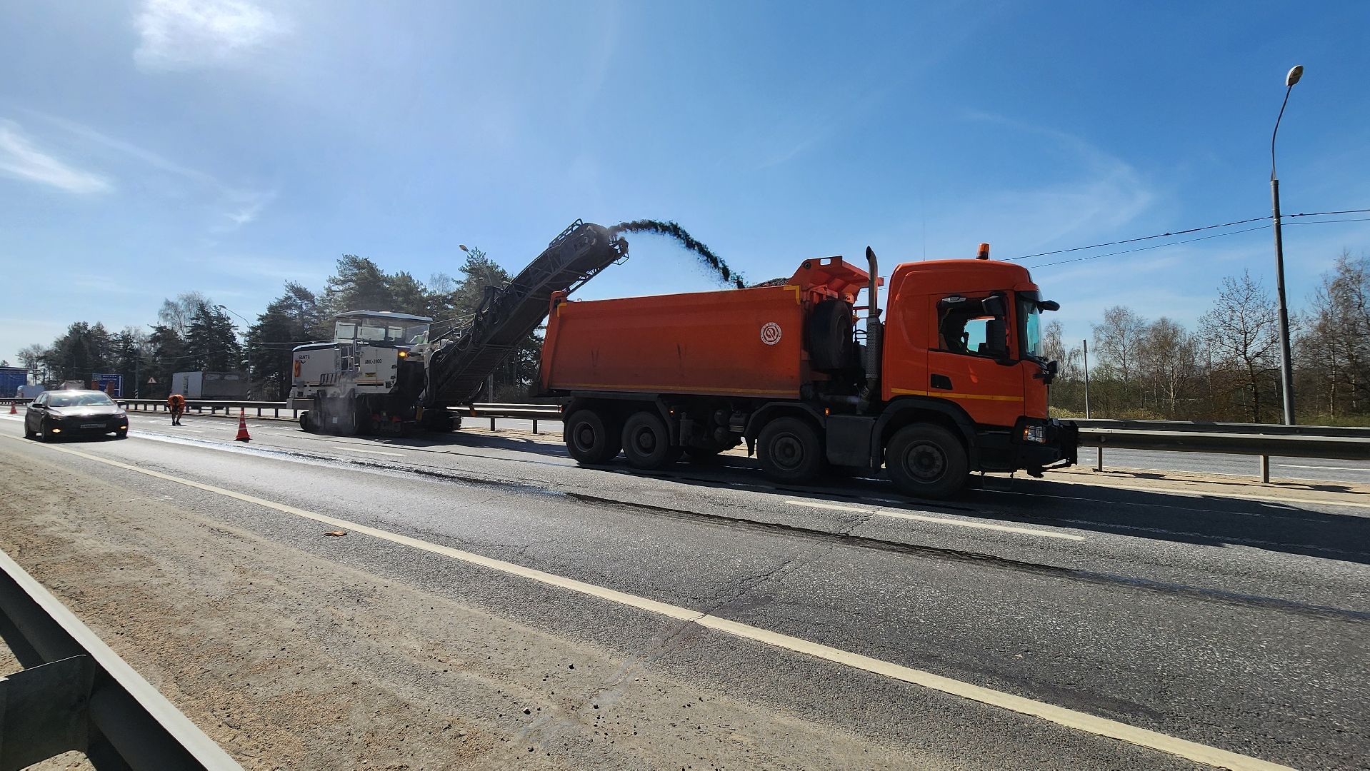 солнечногорск, ленинградское шоссе, ремонт дороги,