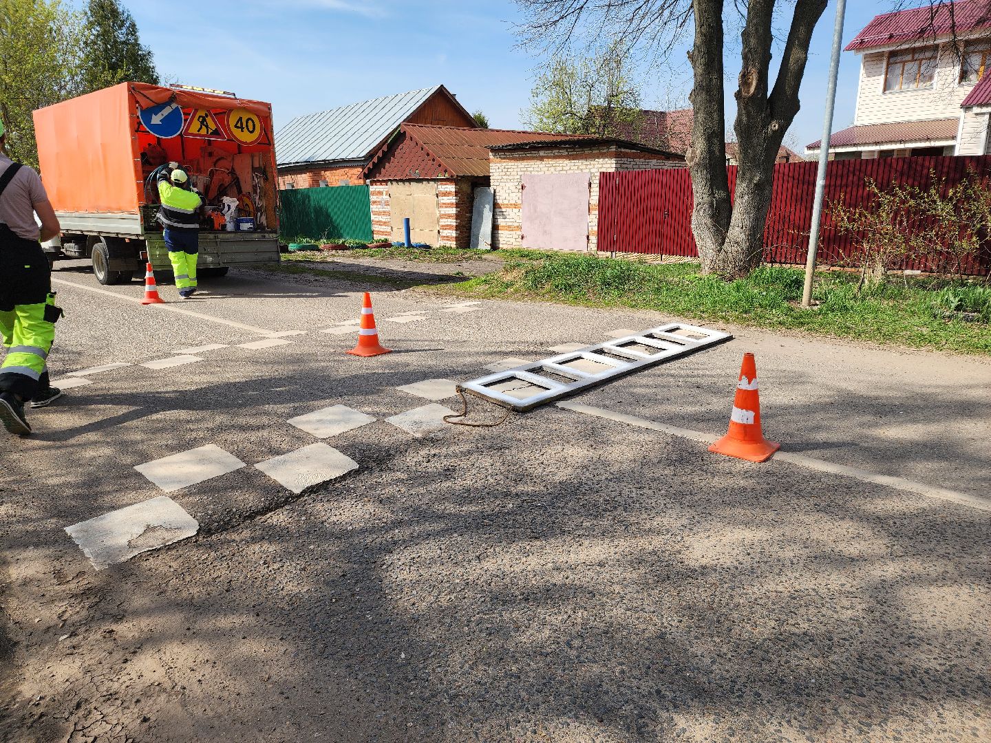 зарайск, ремонт дорог, разметка дороги,