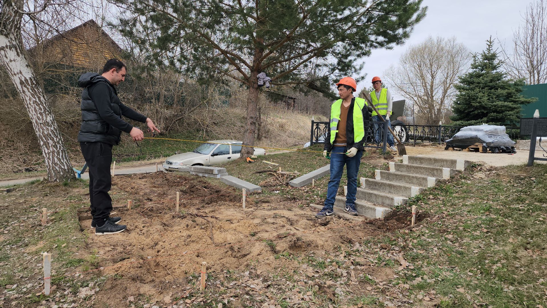 серпухов, деревня глубоково,  ремонт памятника вов,