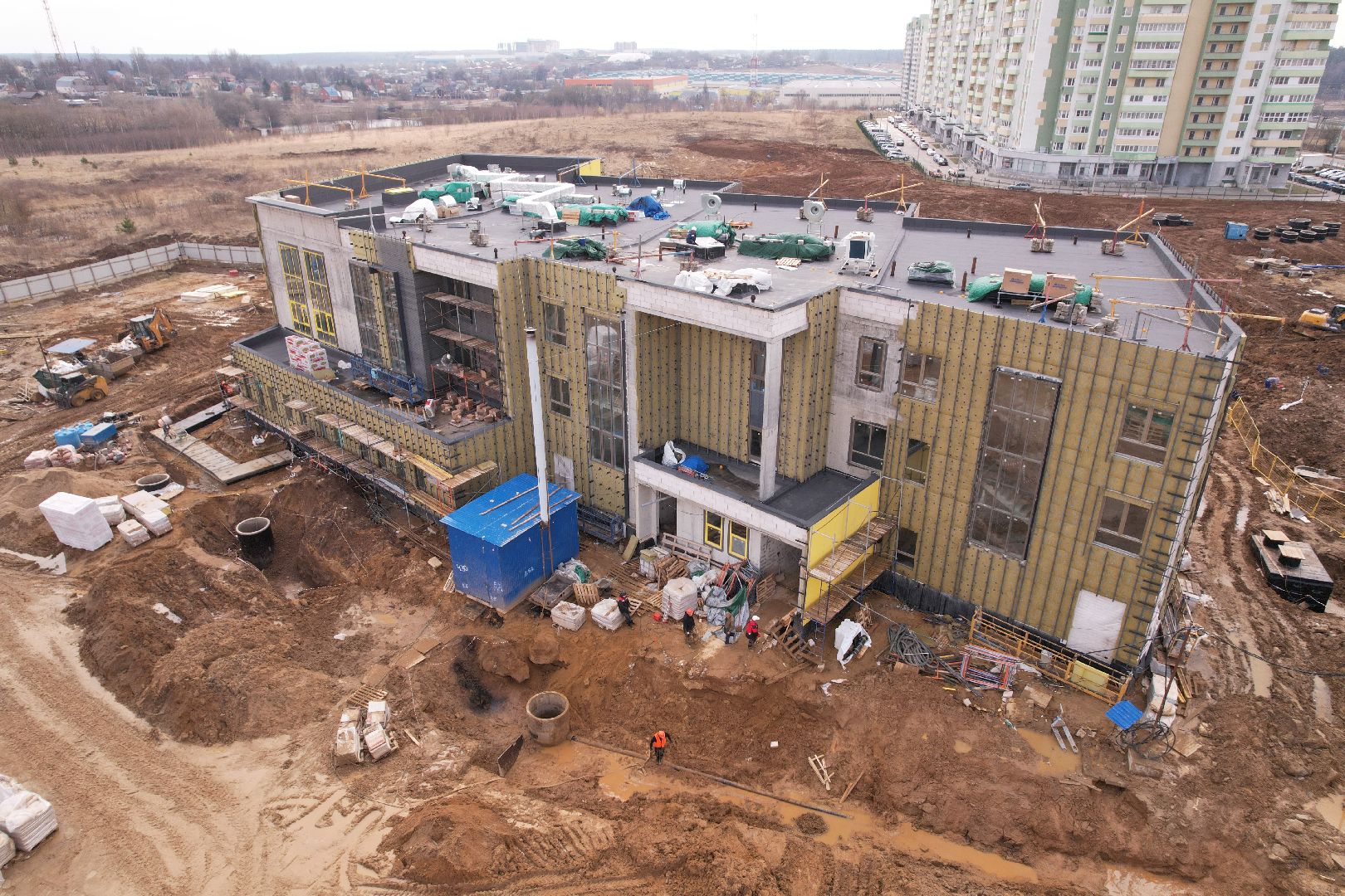 видео с коптера, детский сад в домодедове,