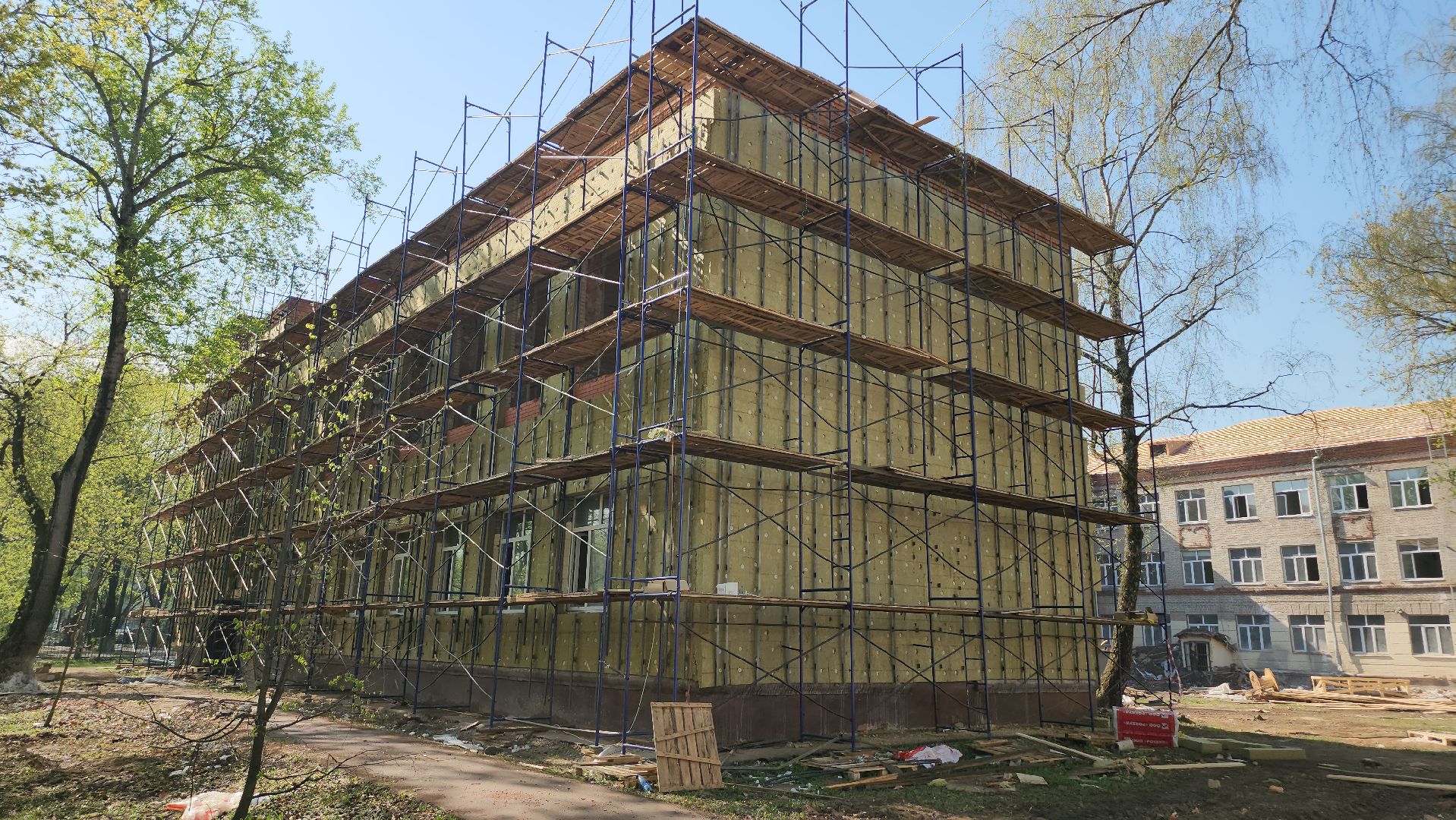 люберцы, ремонт гимназии 5, строители,