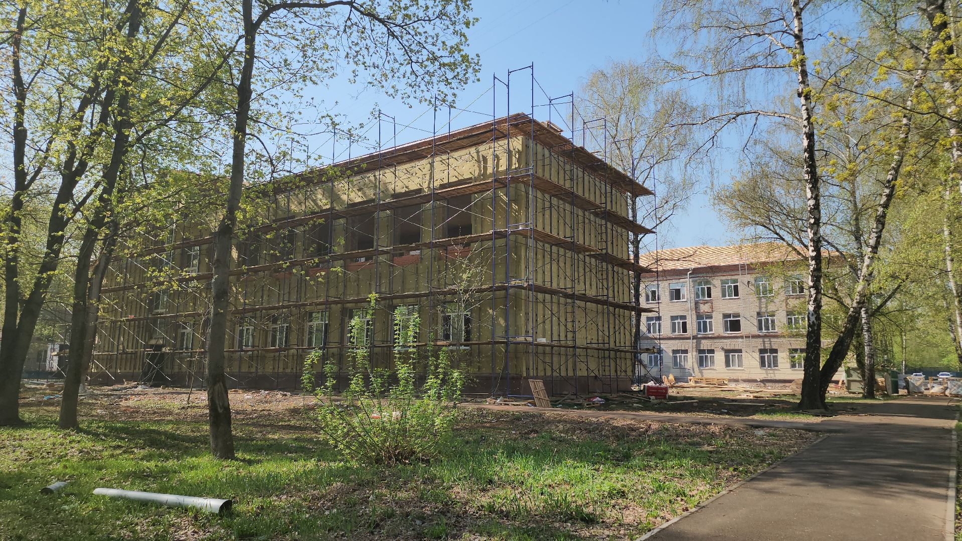 люберцы, ремонт гимназии 5, строители,