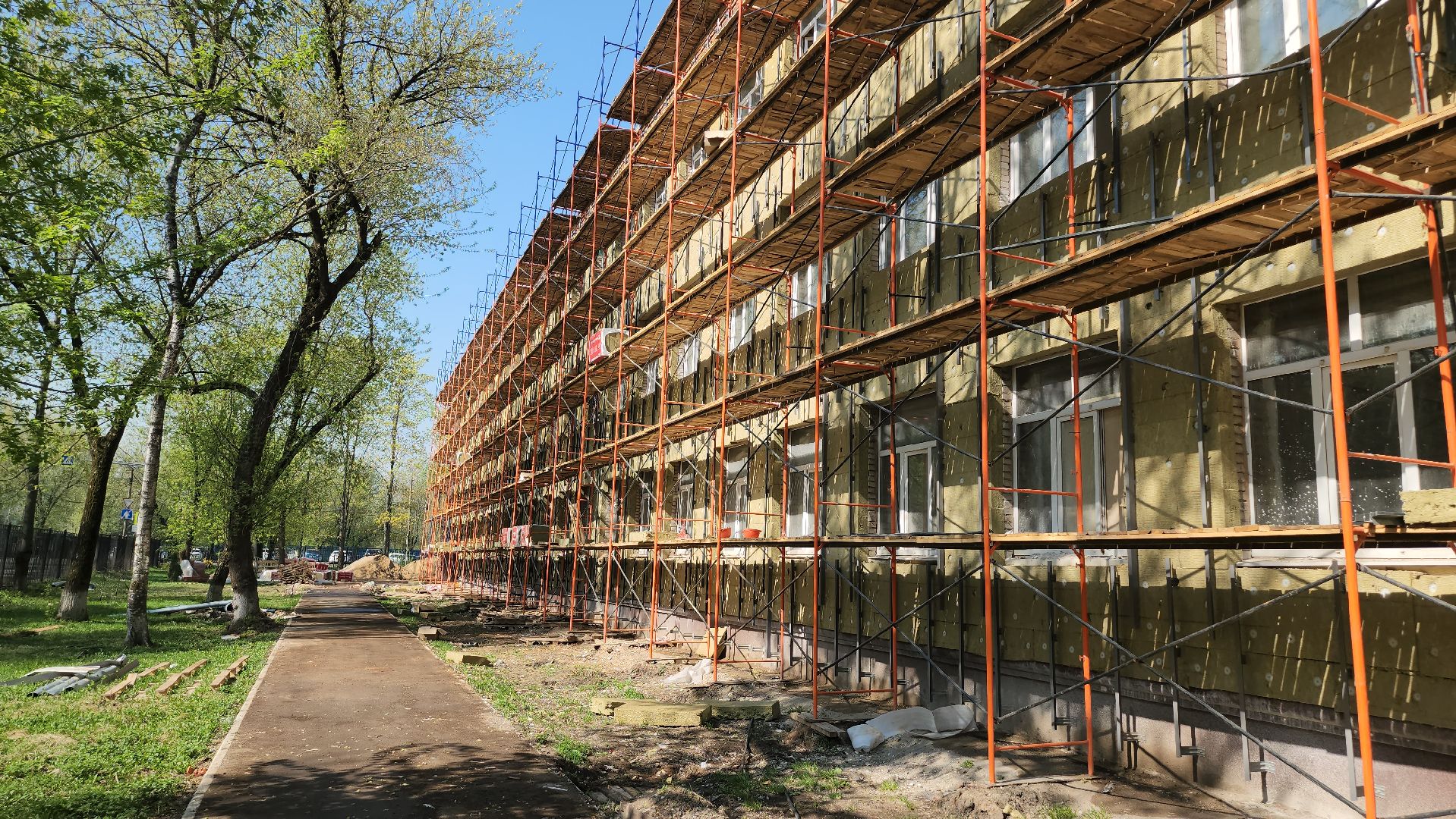 люберцы, ремонт гимназии 5, строители,