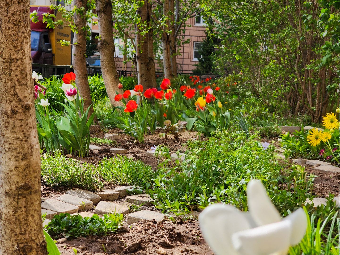 Подольск, сад камней памяти и славы, весна, Жители мкд,Вертикалка,
