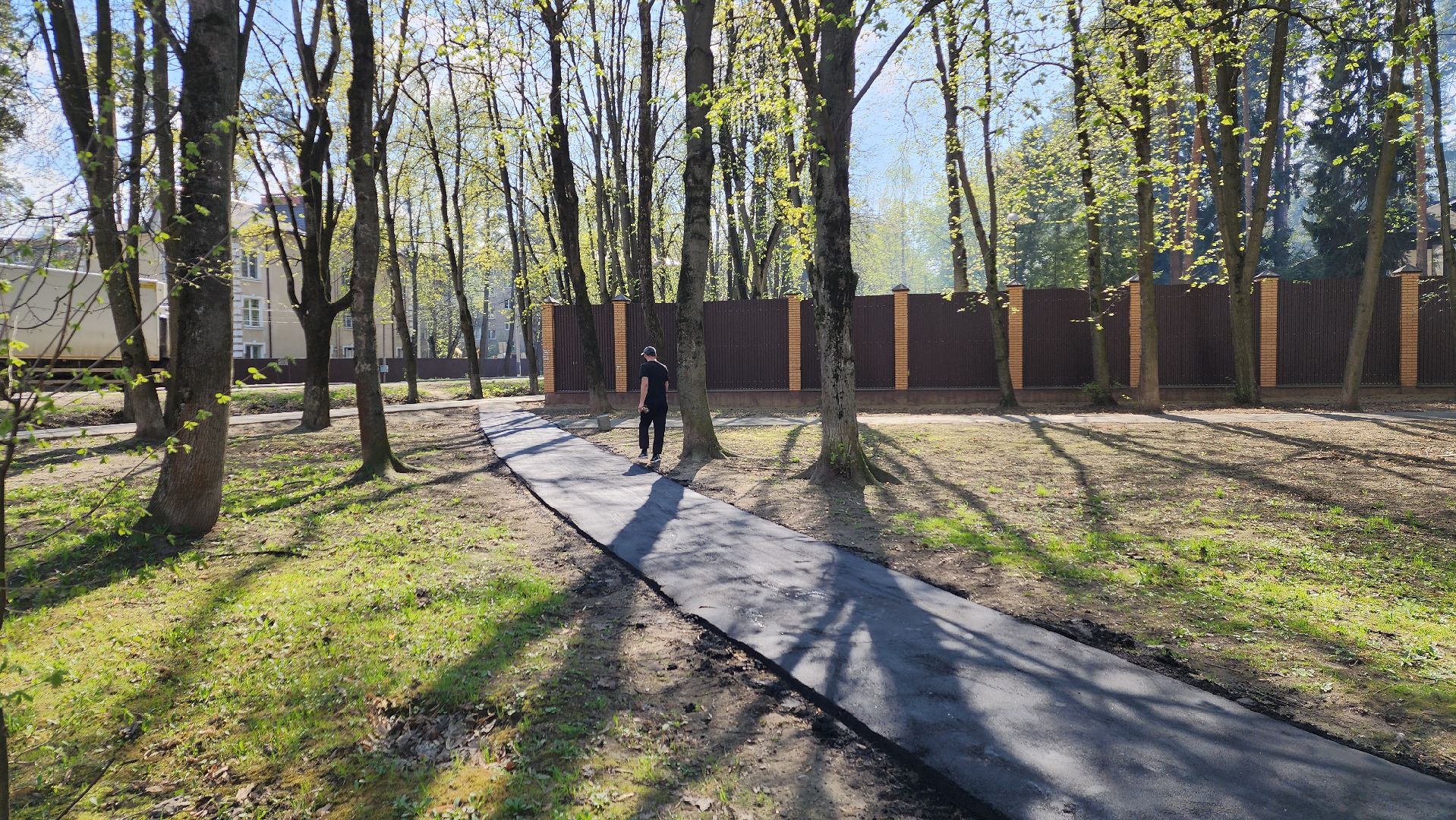 пушкино, ремонт тротуара, памятник, сквер, комунальная техника, коммунальная служба,асфальтирование,