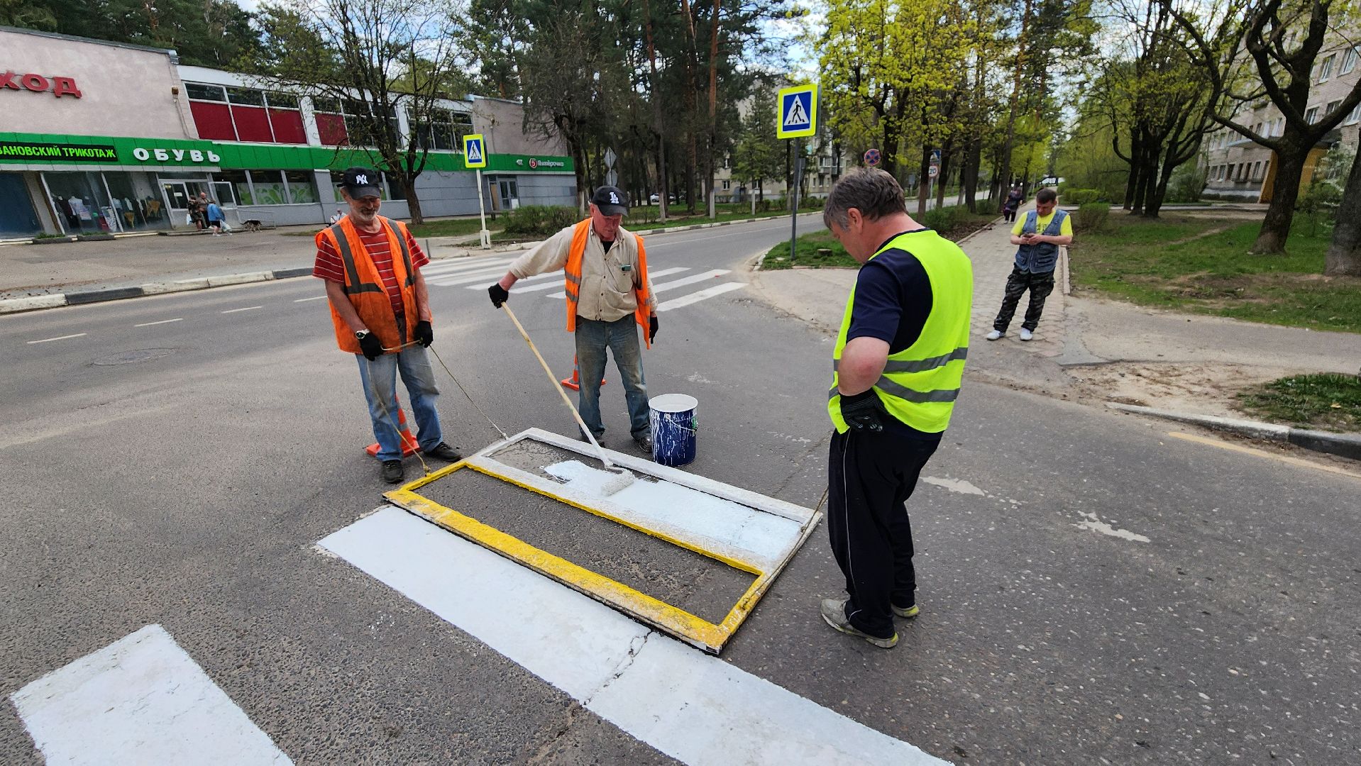 разметка дороги, пешеходный переход, протвино,