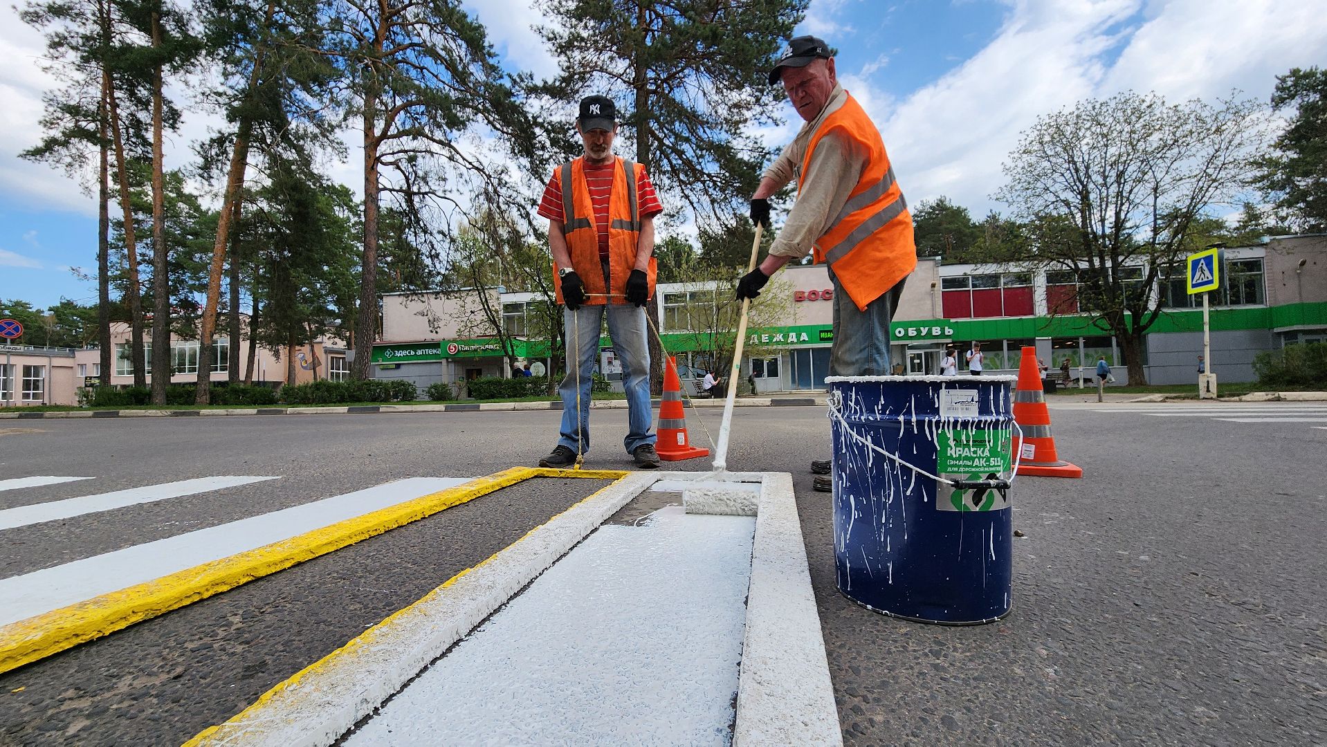 разметка дороги, пешеходный переход, протвино,